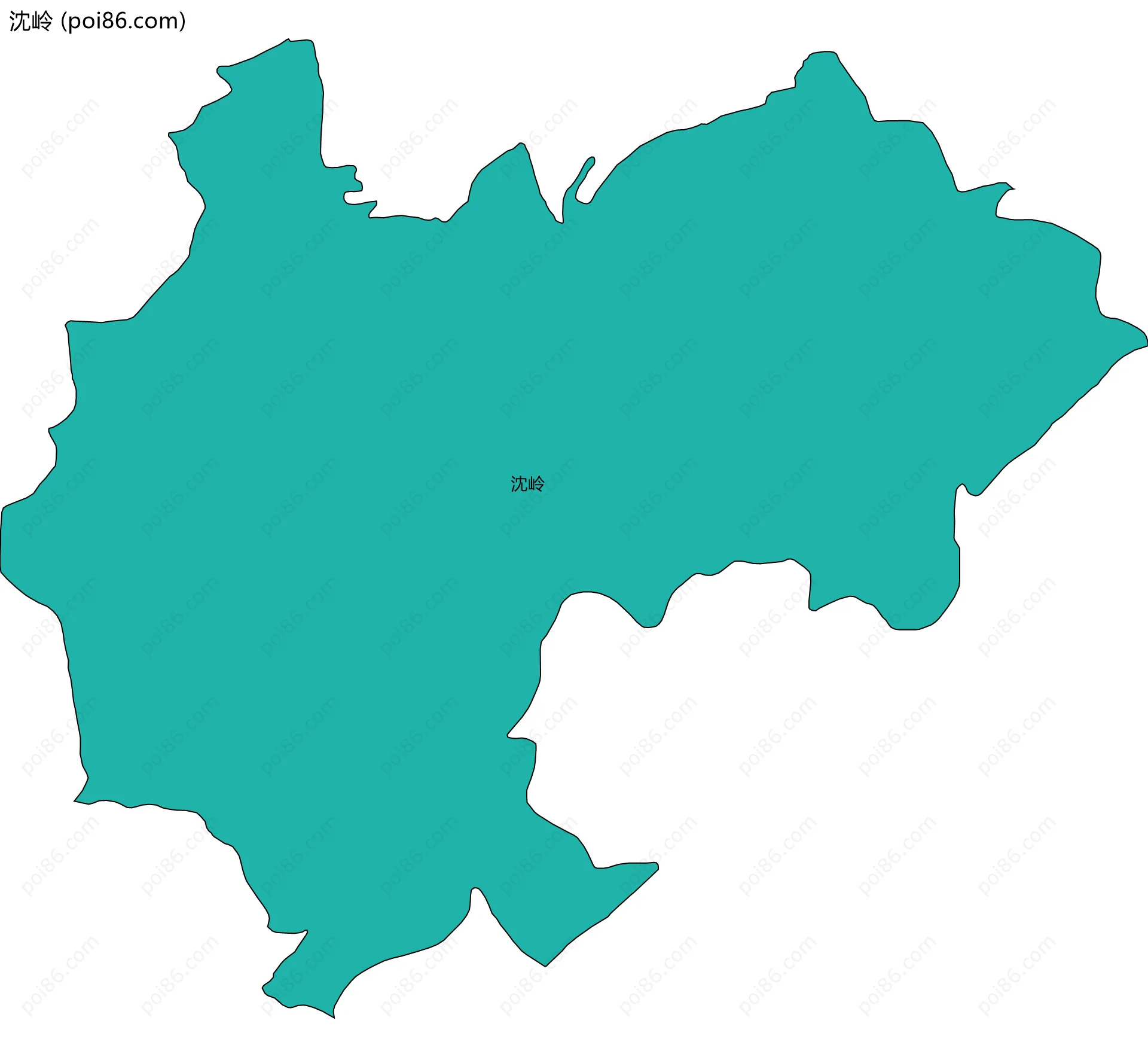 沈岭边界地图