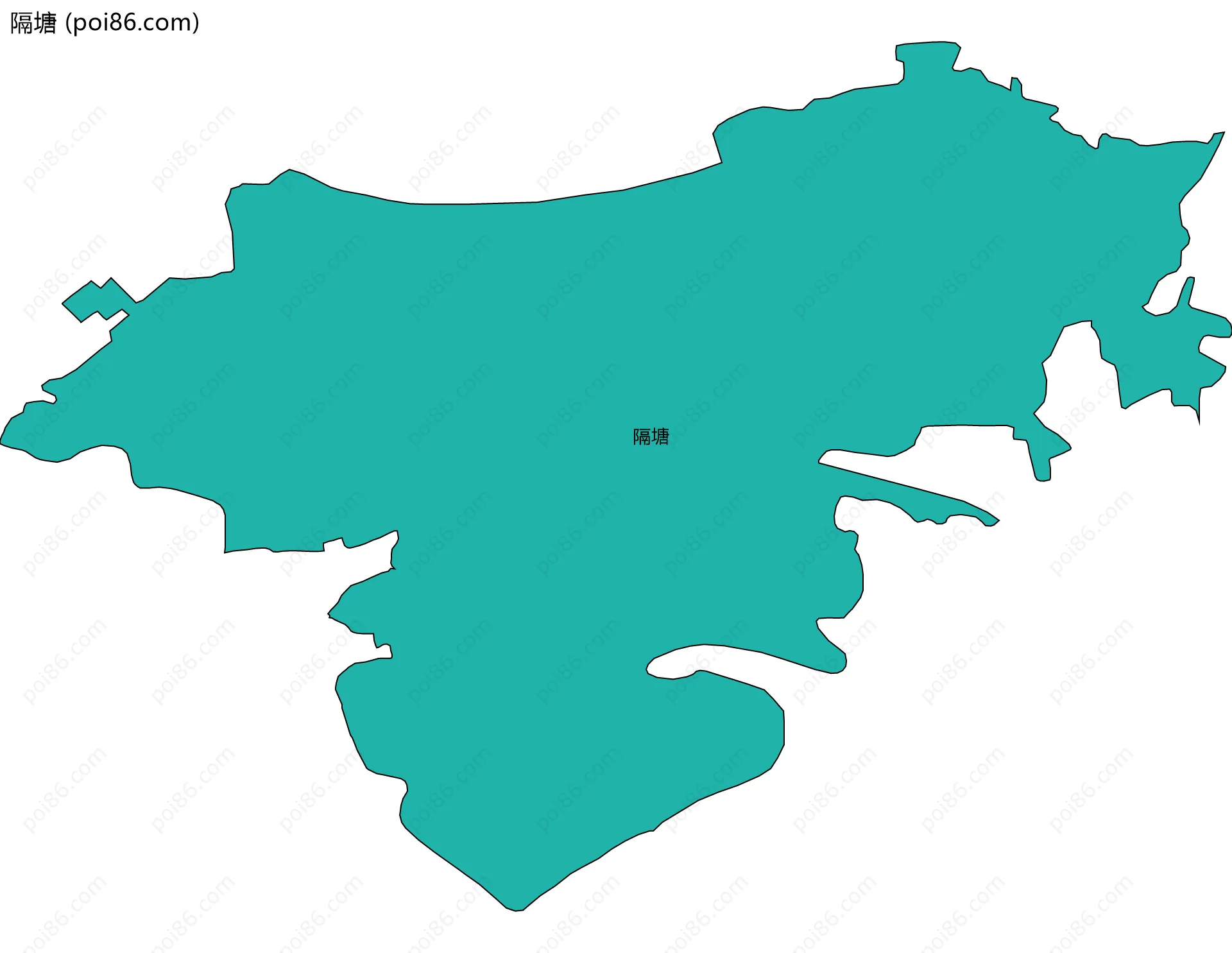 隔塘边界地图