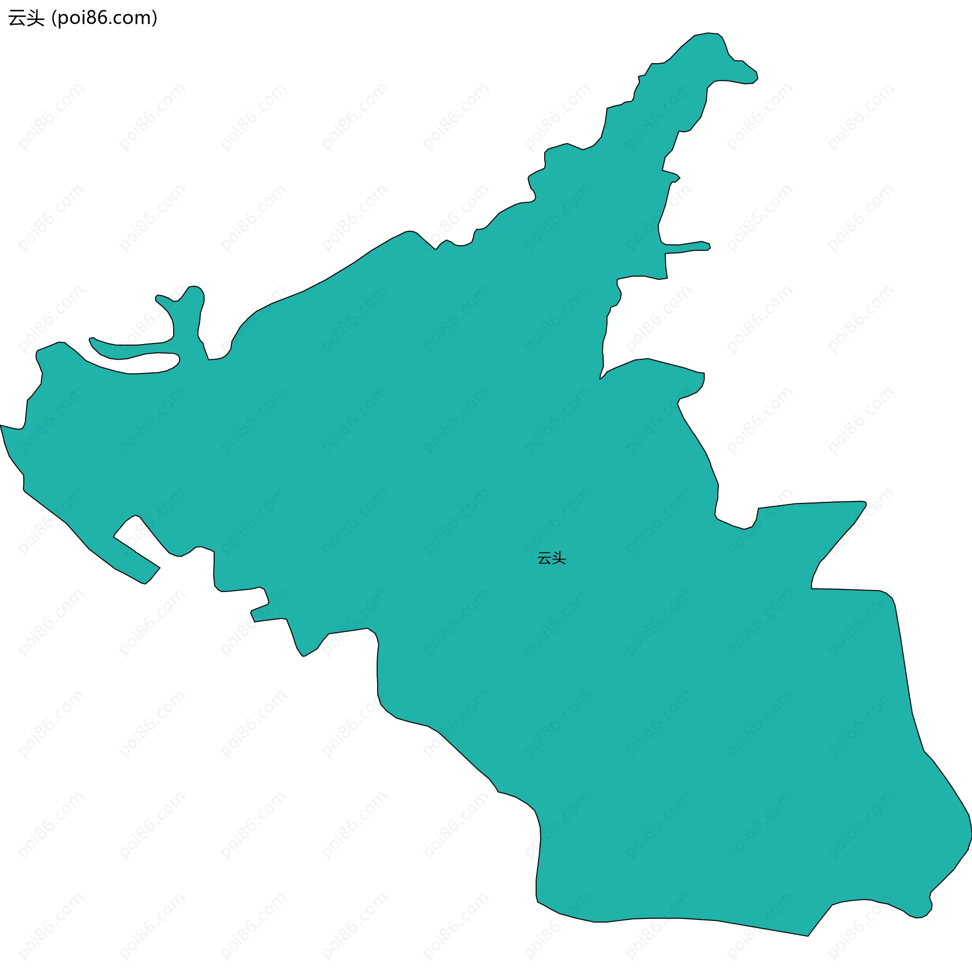 云头边界地图