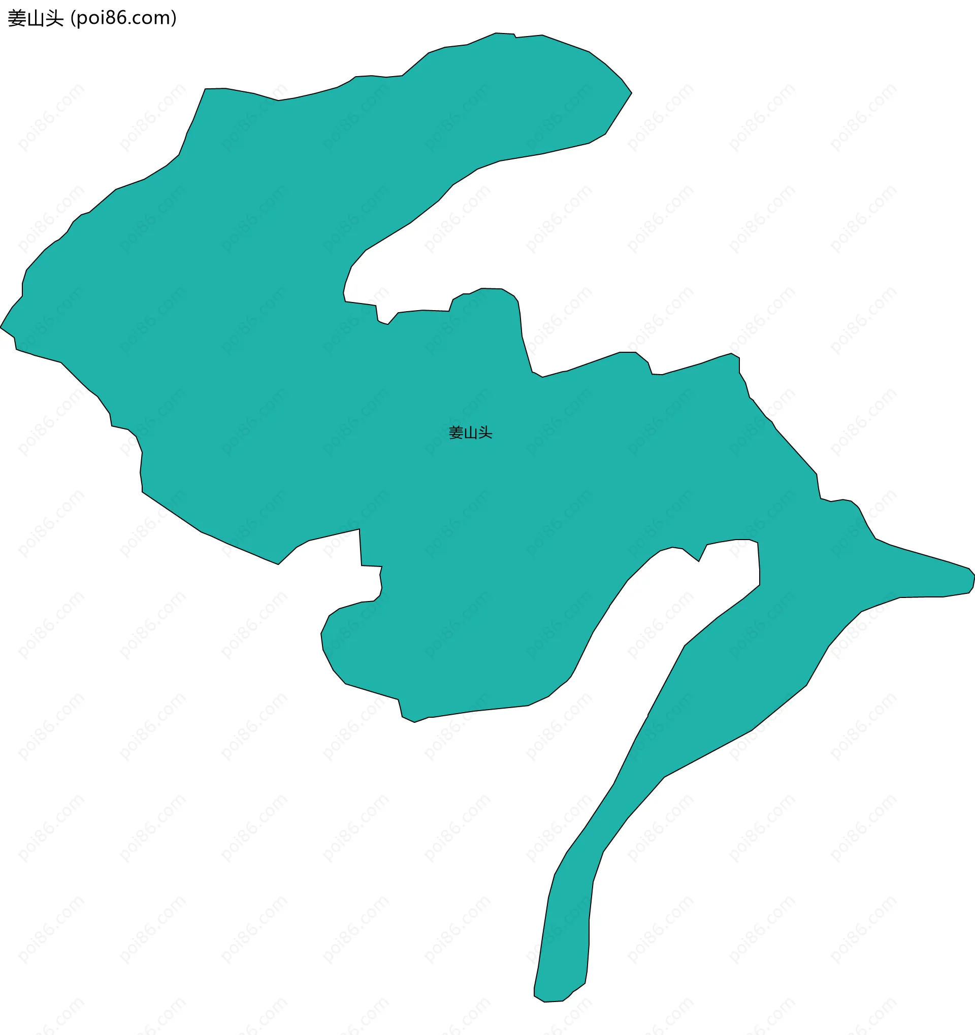 姜山头边界地图