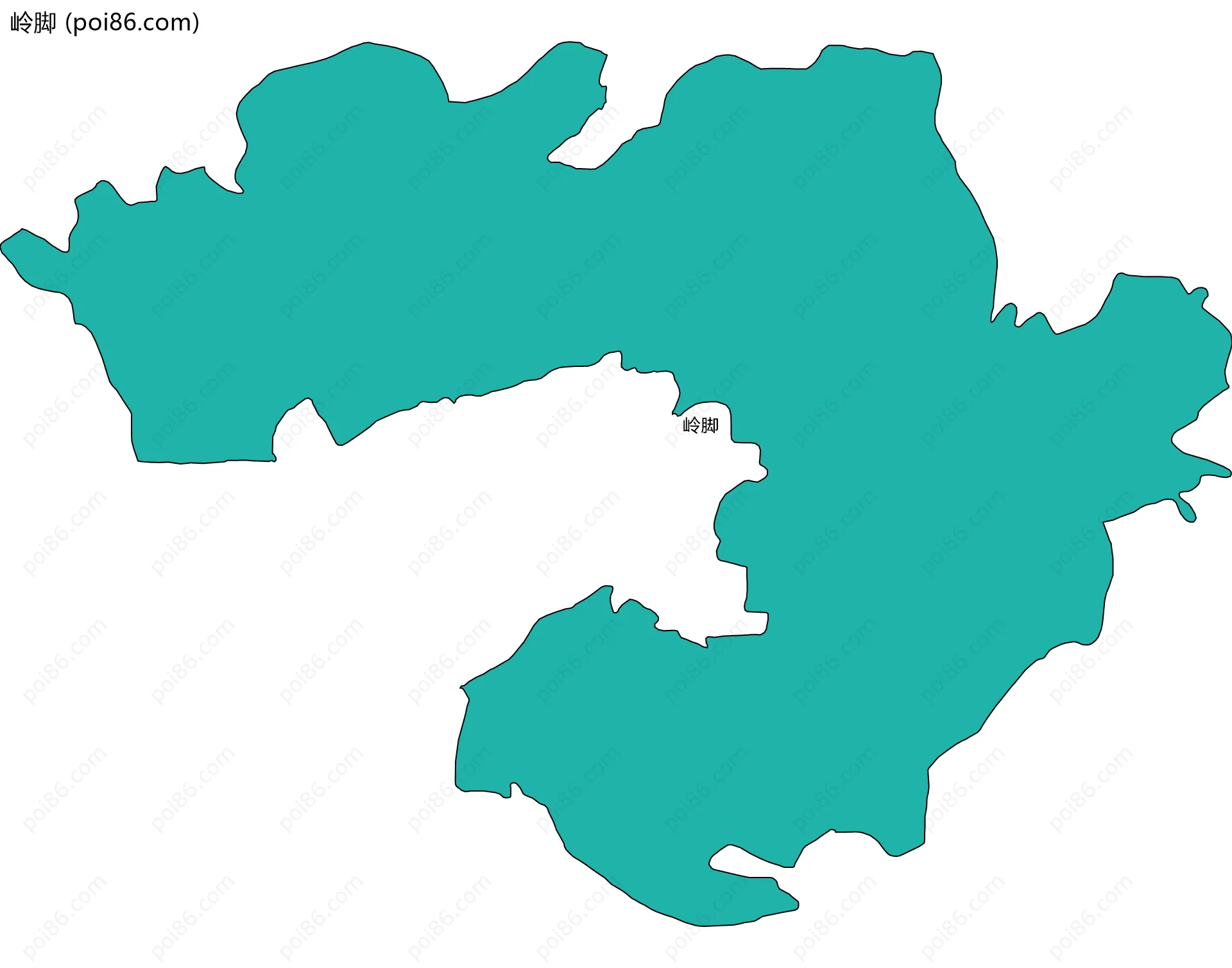 岭脚边界地图