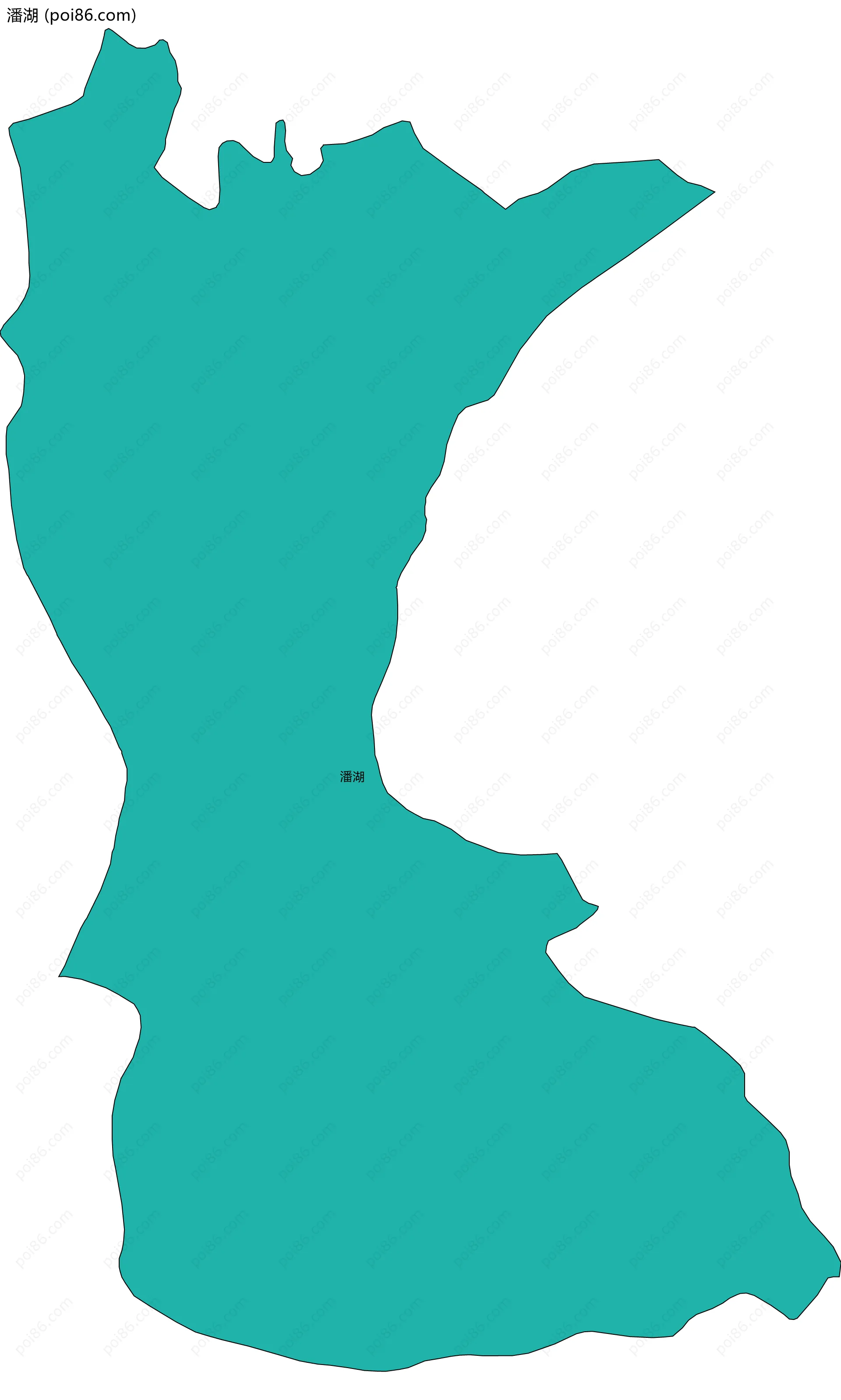 潘湖边界地图