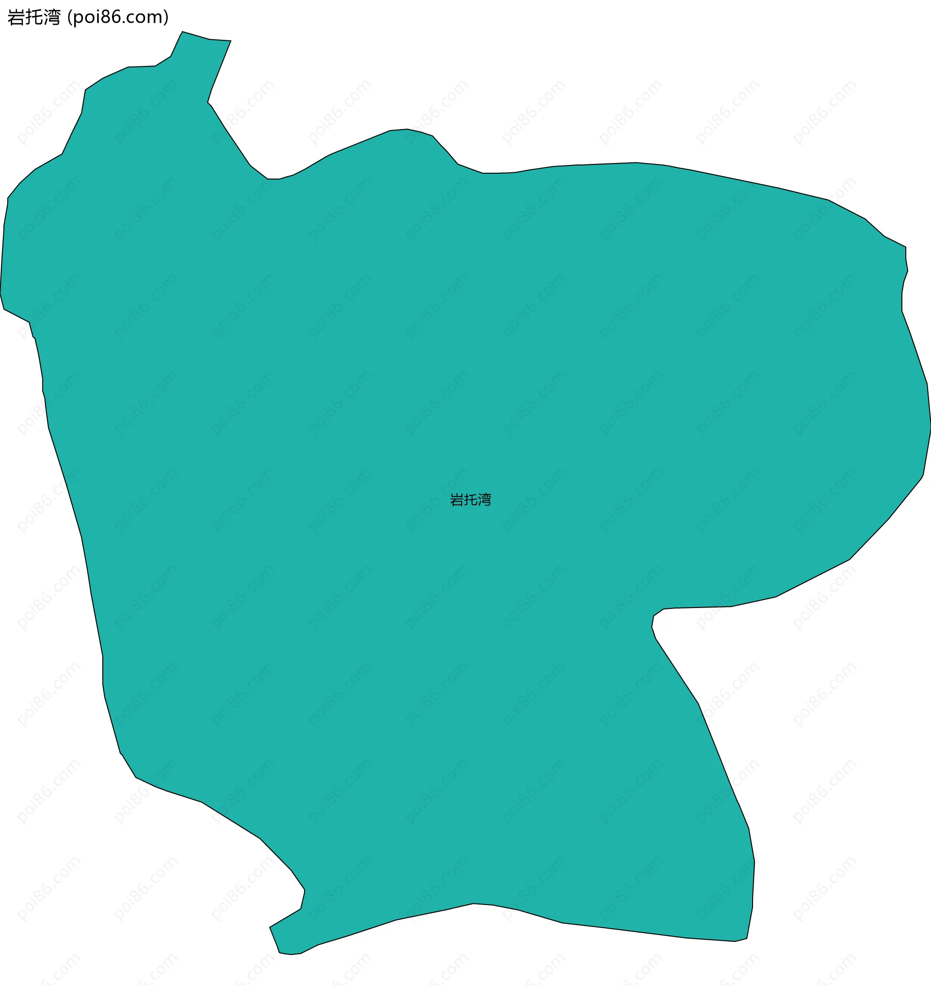 岩托湾边界地图