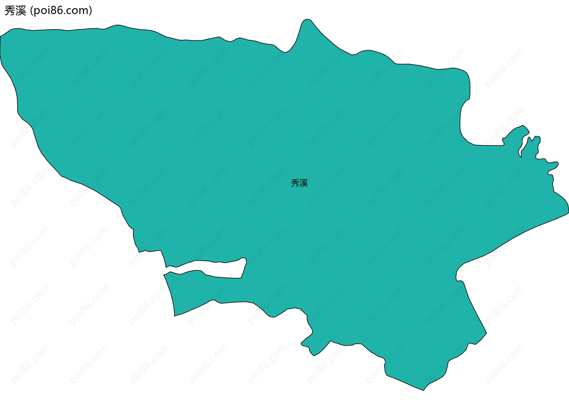 秀溪边界地图