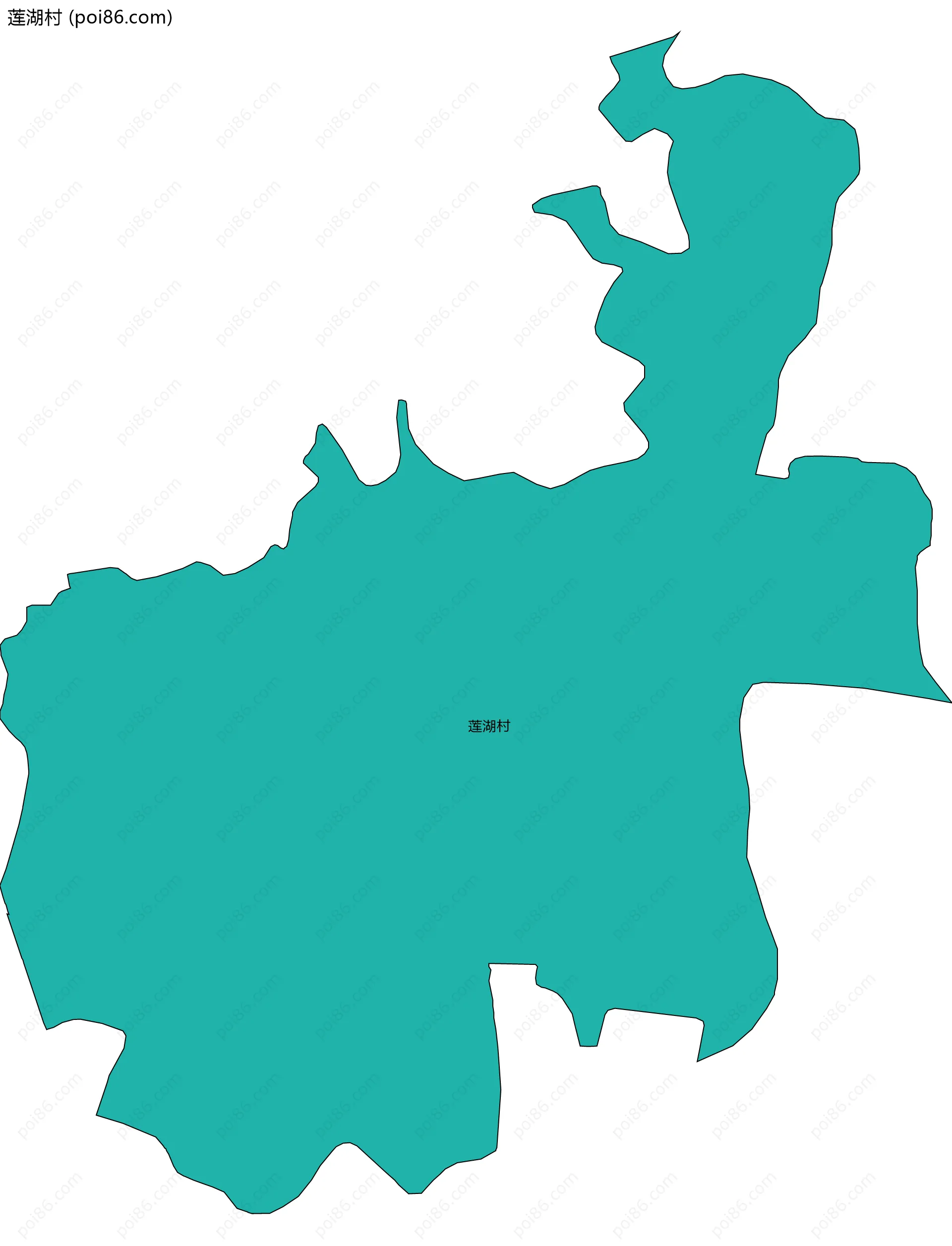 莲湖村边界地图