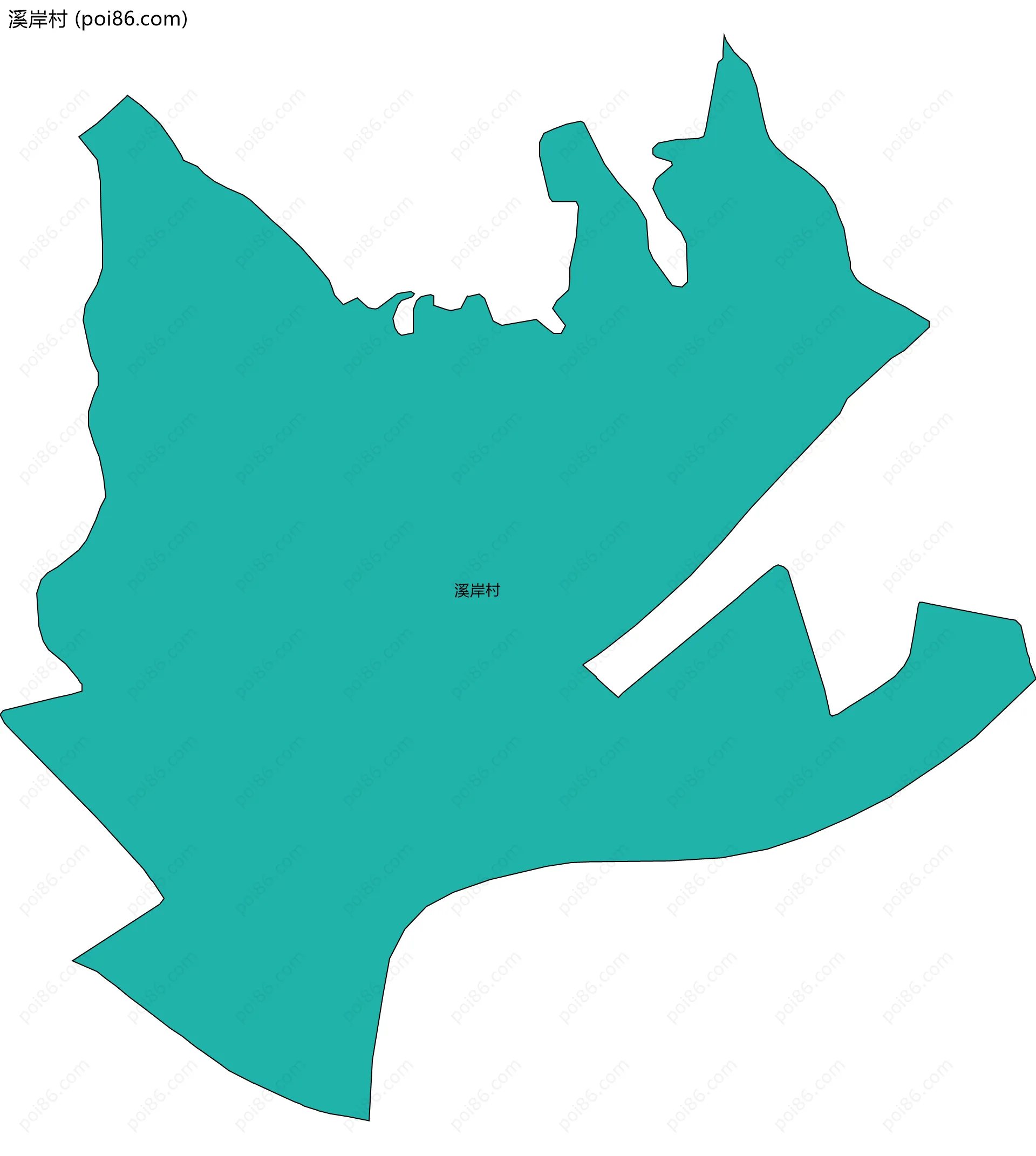 溪岸村边界地图