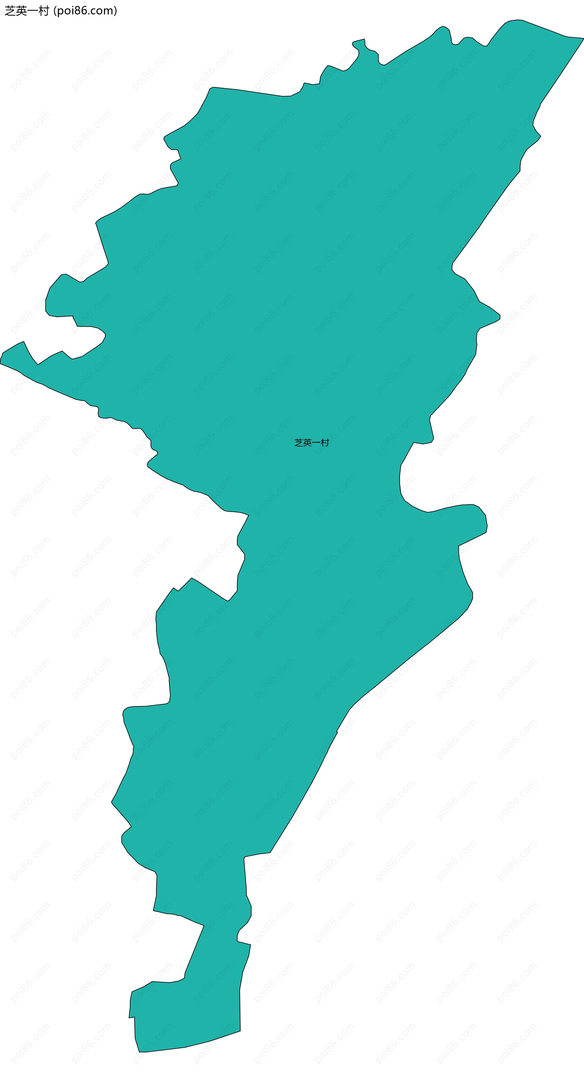 芝英一村边界地图