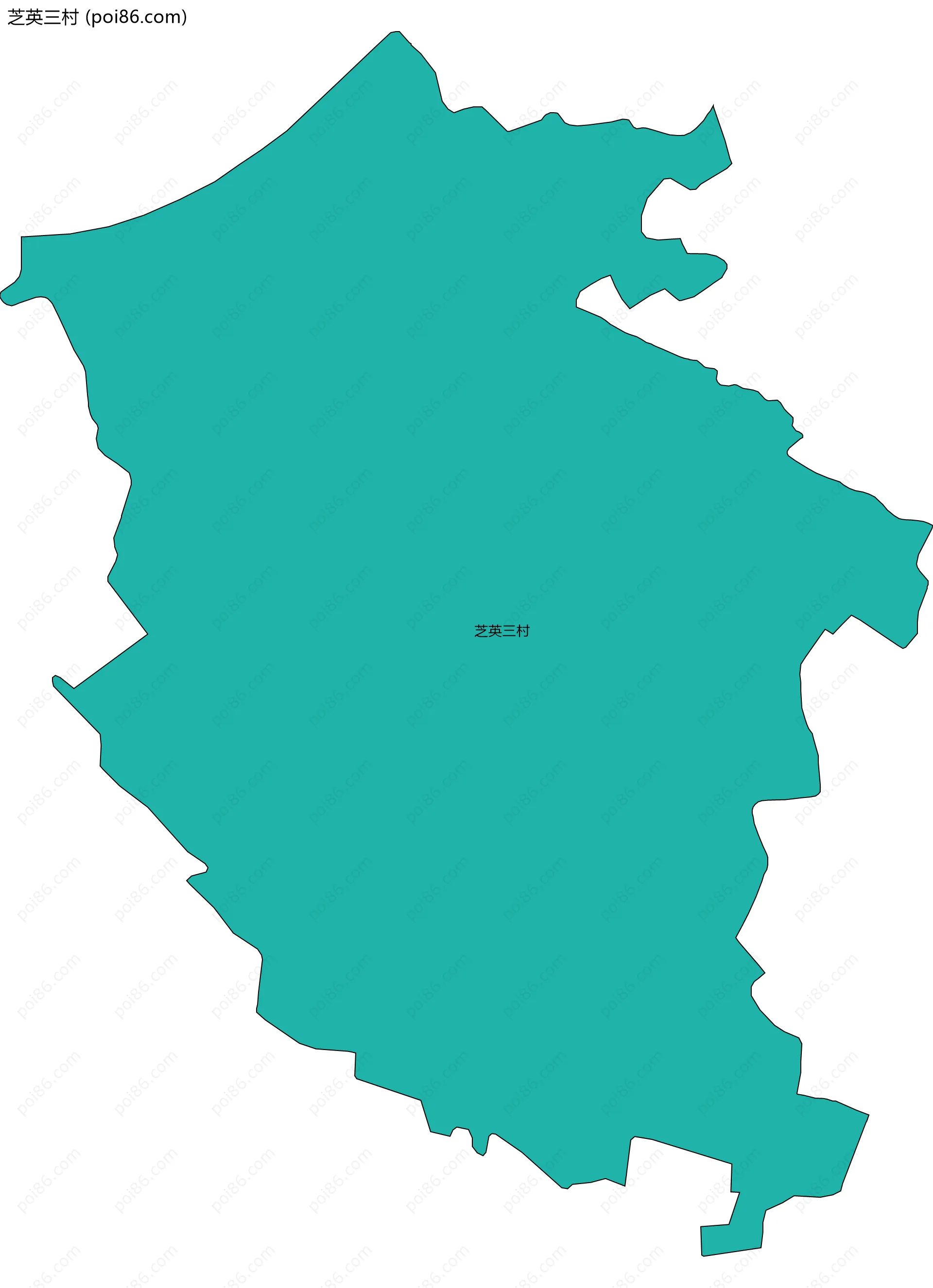 芝英三村边界地图