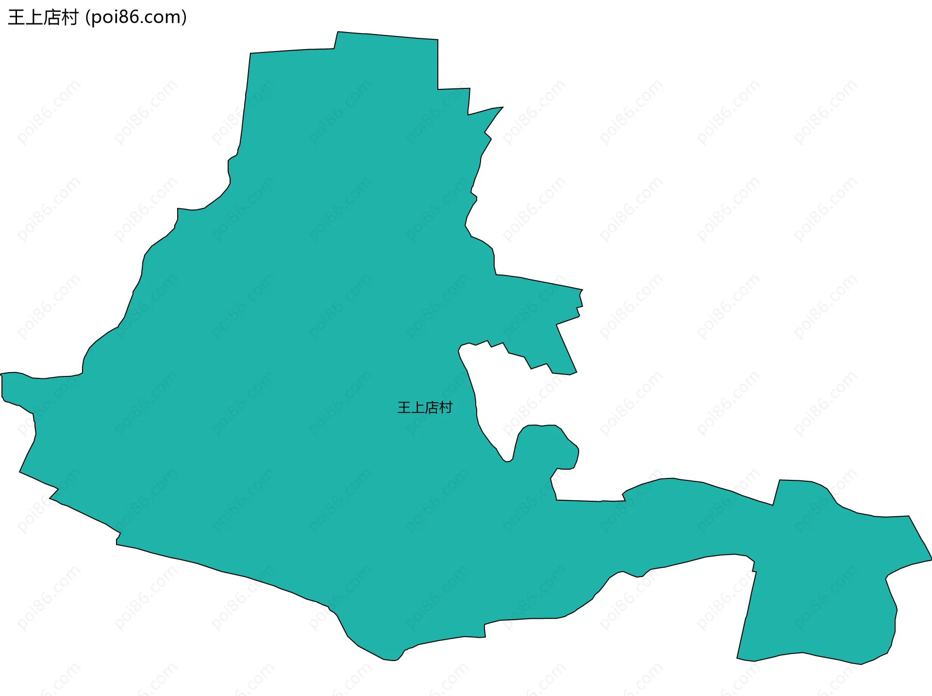 王上店村边界地图