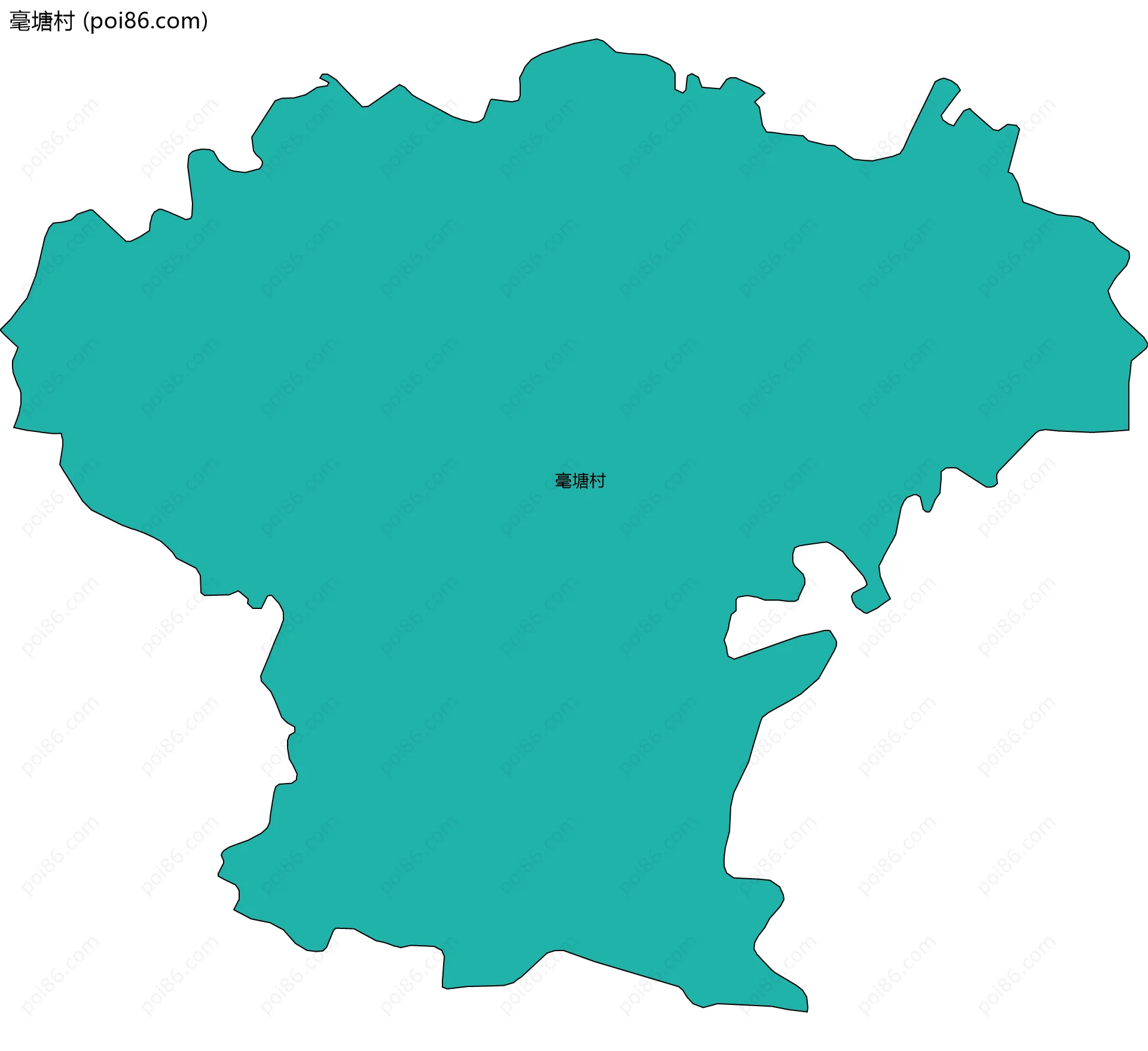 毫塘村边界地图