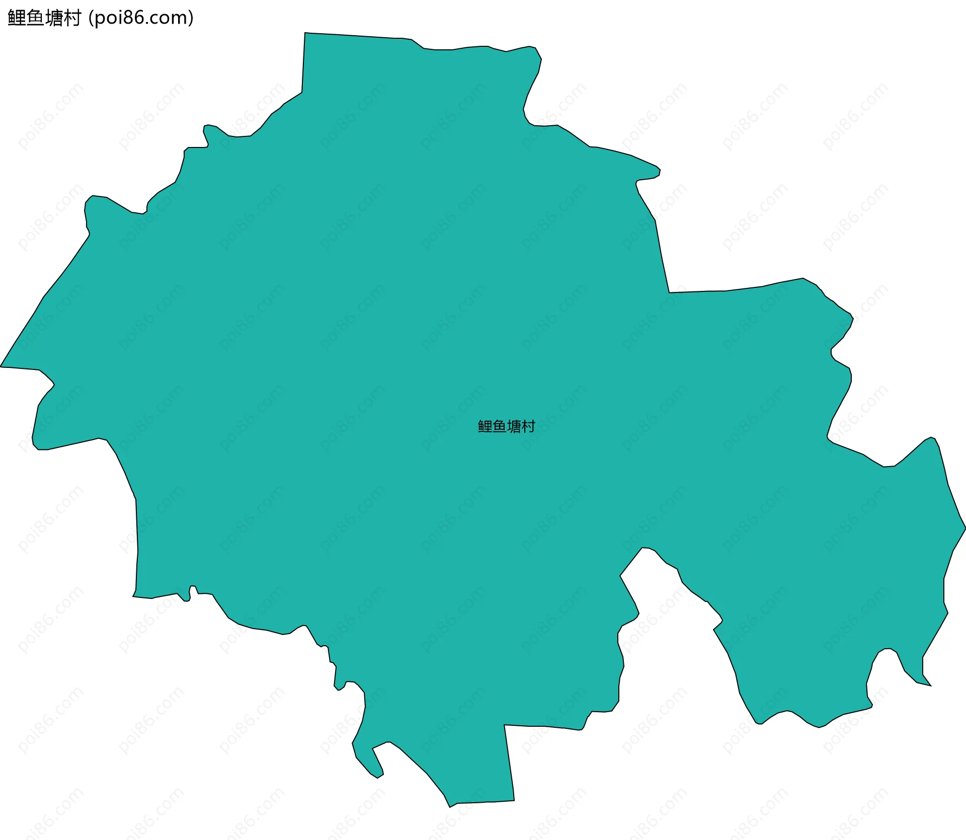 鲤鱼塘村边界地图