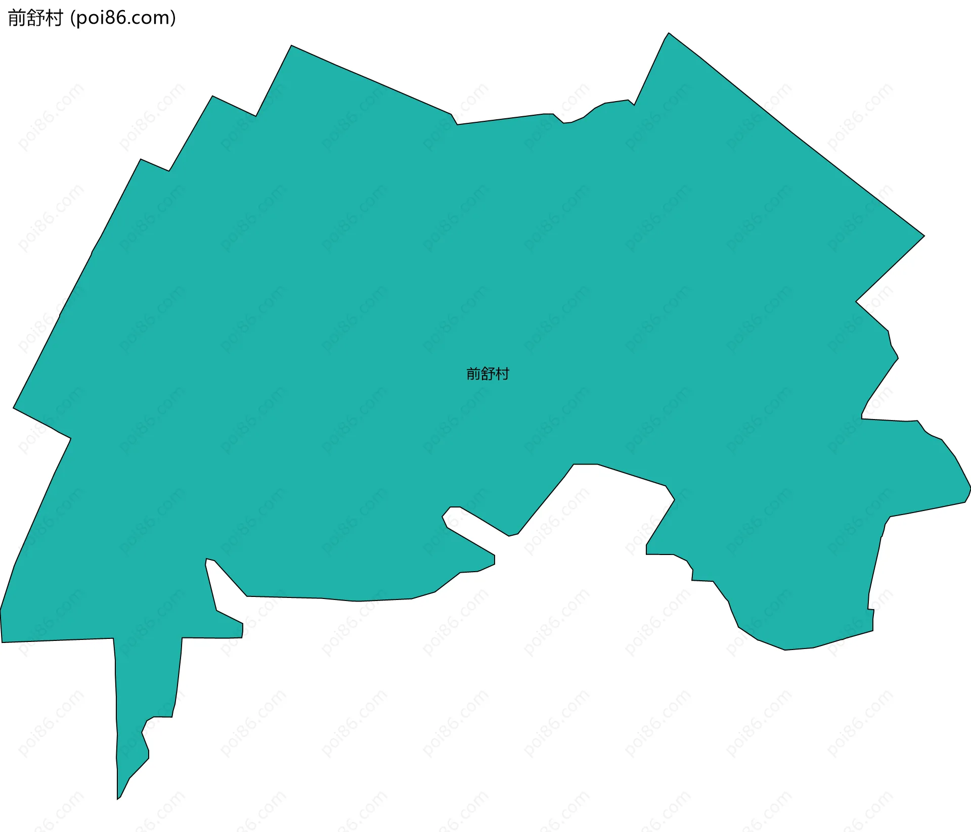 前舒村边界地图