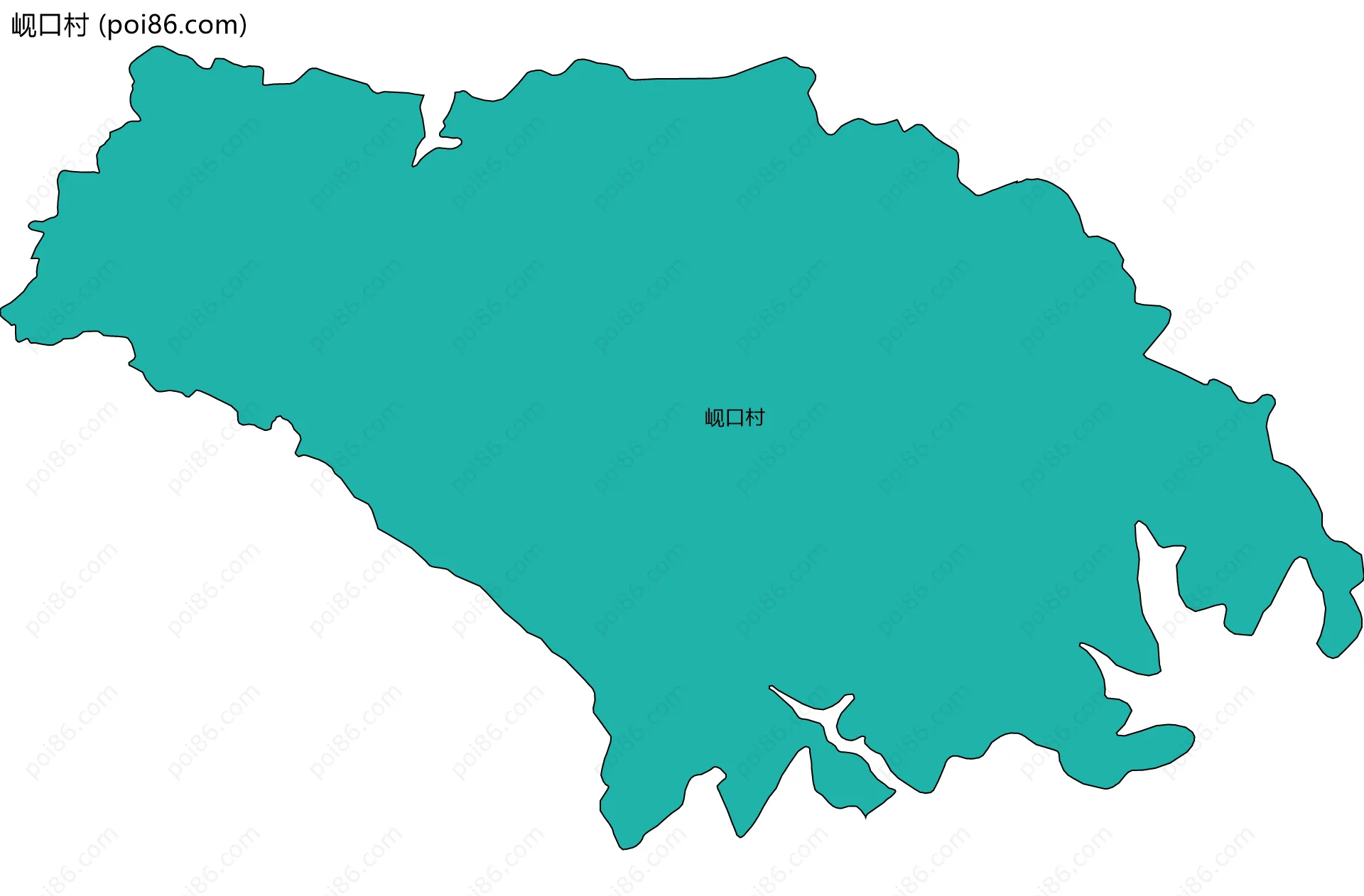 岘口村边界地图