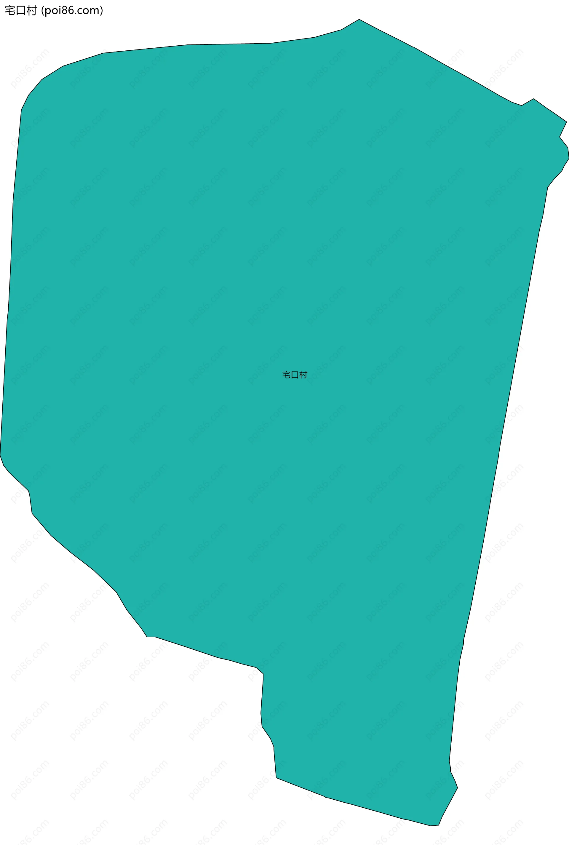 宅口村边界地图