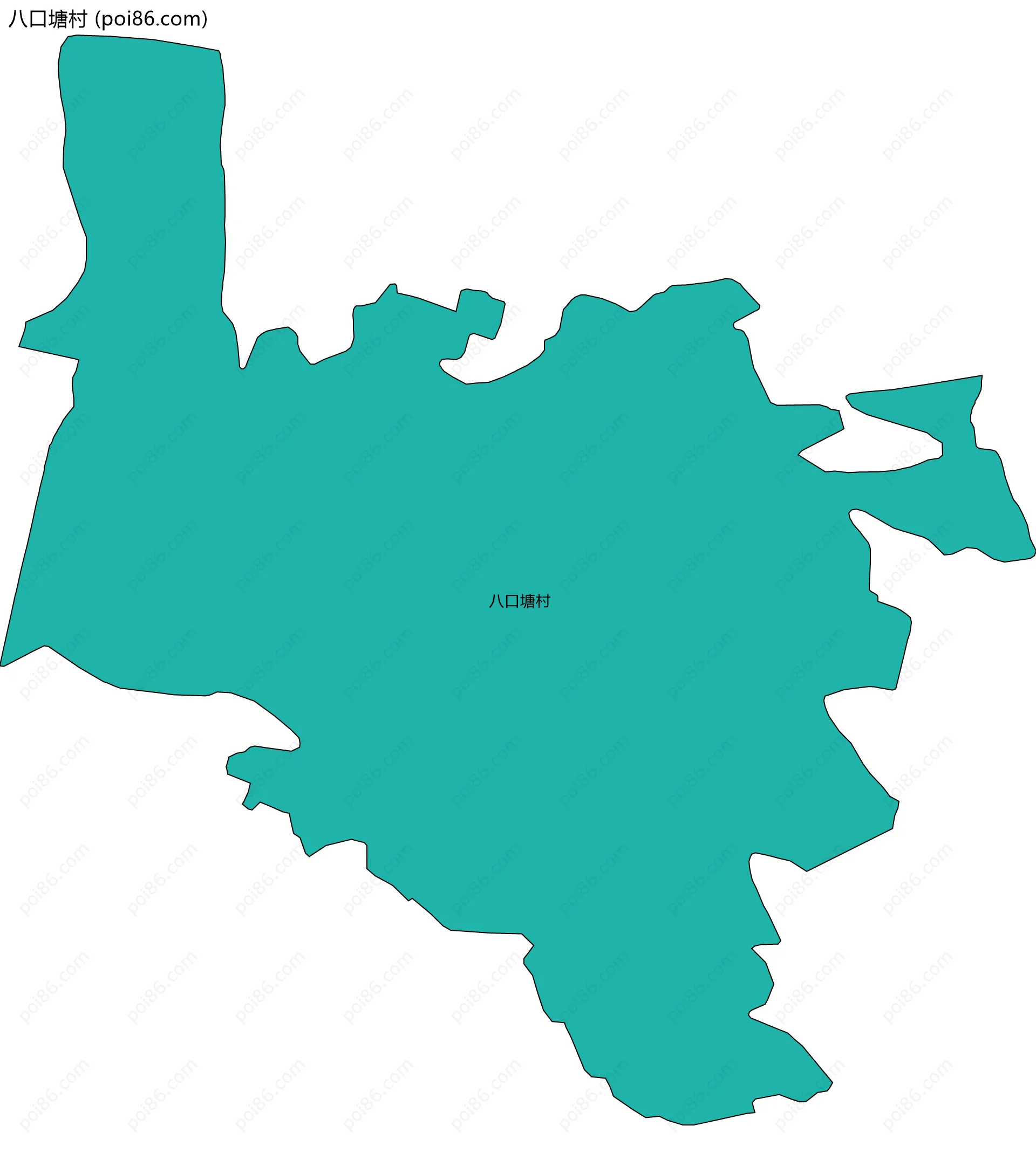 八口塘村边界地图