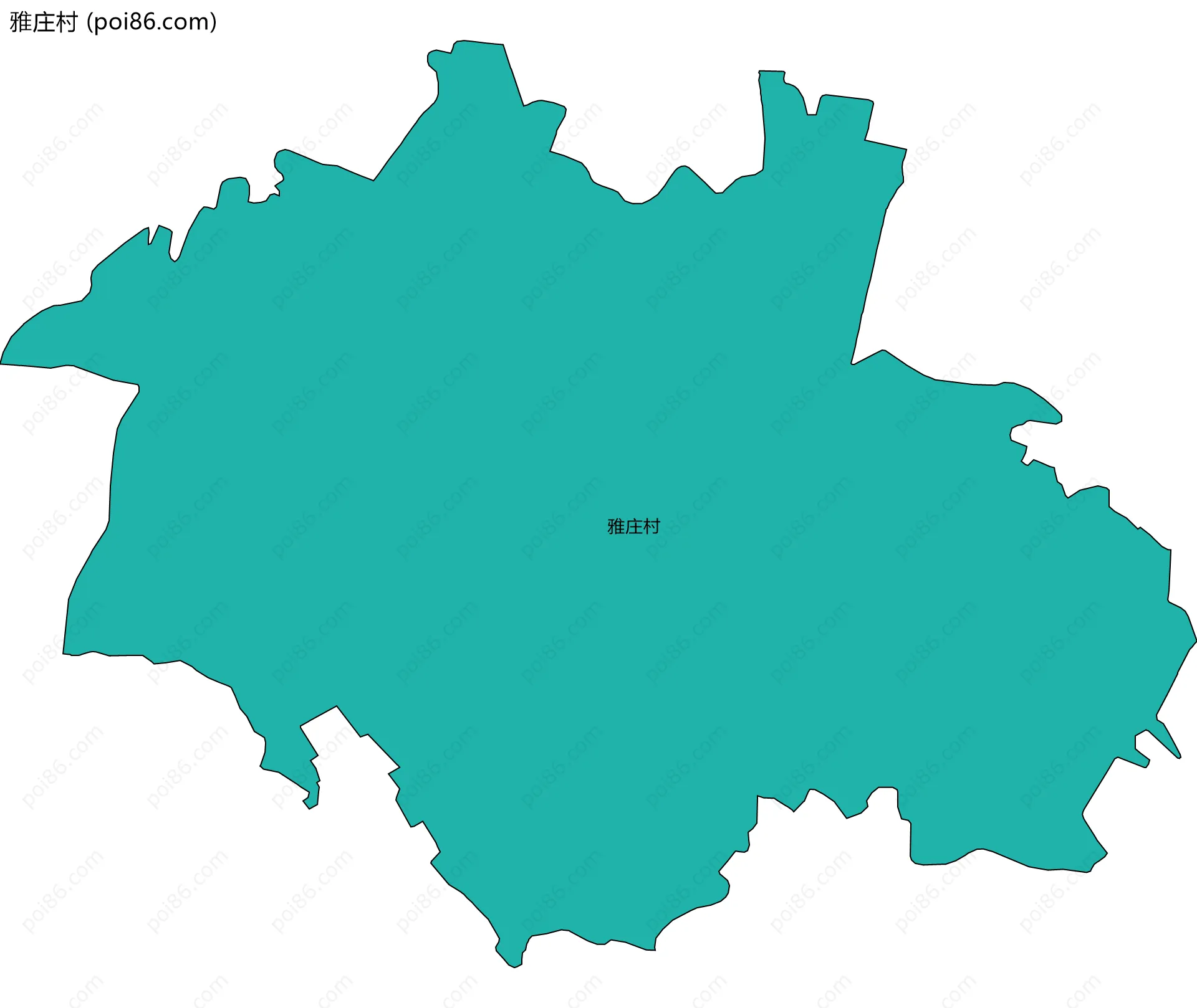 雅庄村边界地图