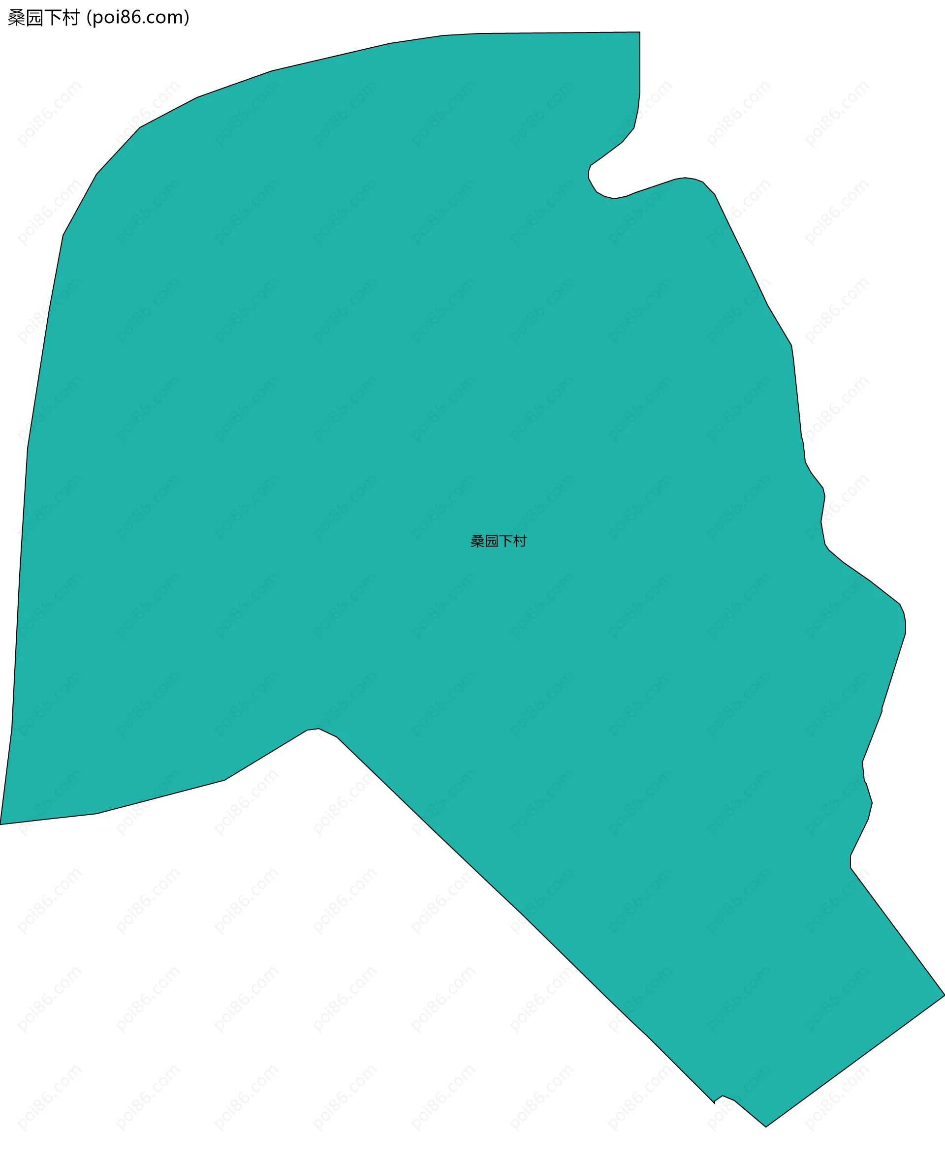 桑园下村边界地图