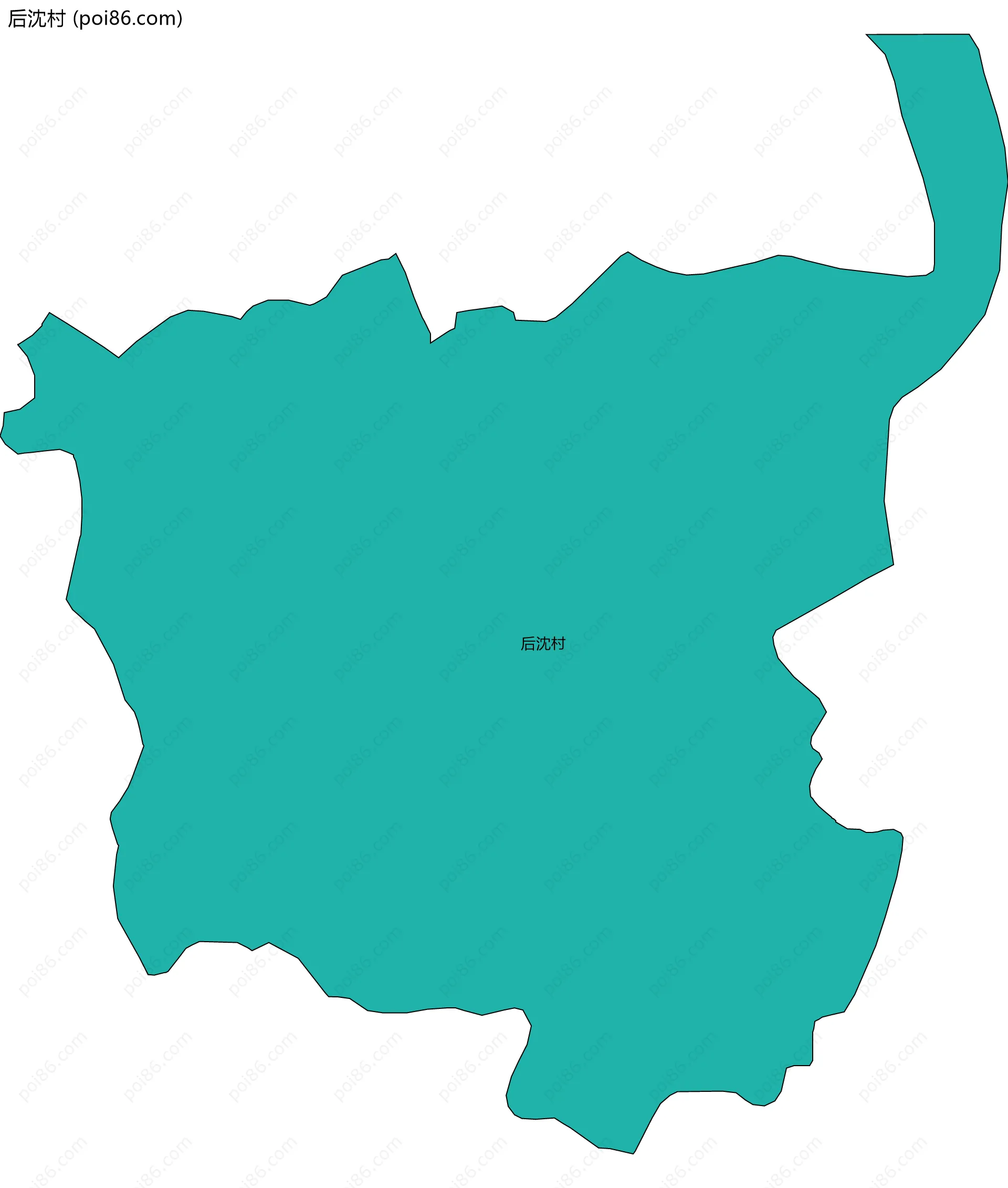 后沈村边界地图