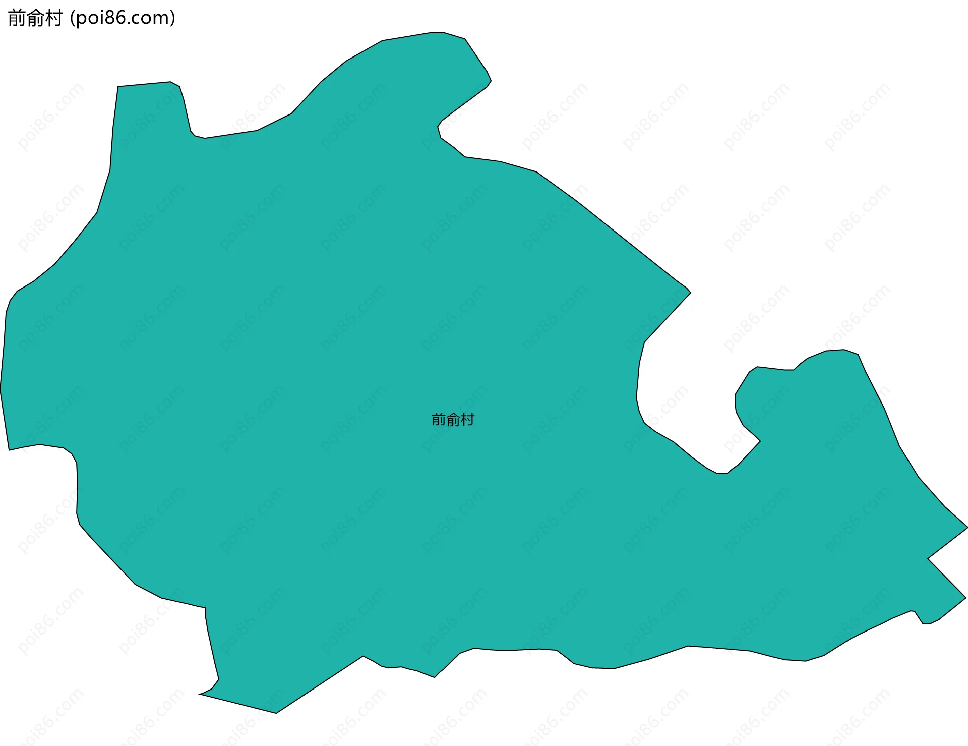前俞村边界地图
