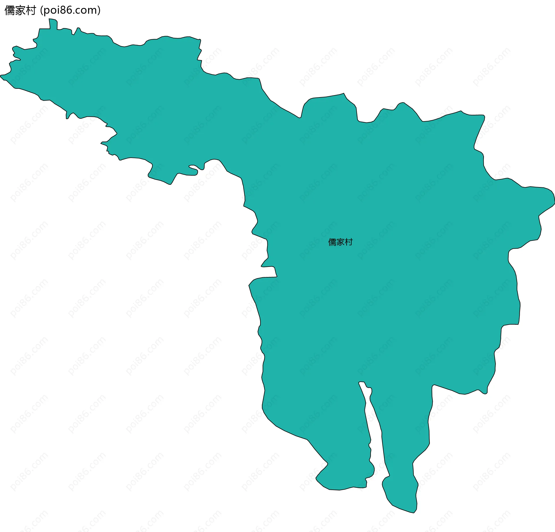 儒家村边界地图