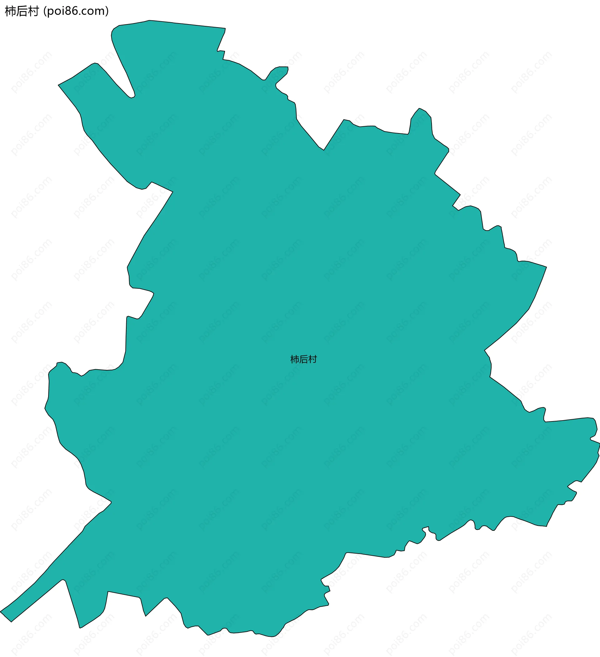 柿后村边界地图