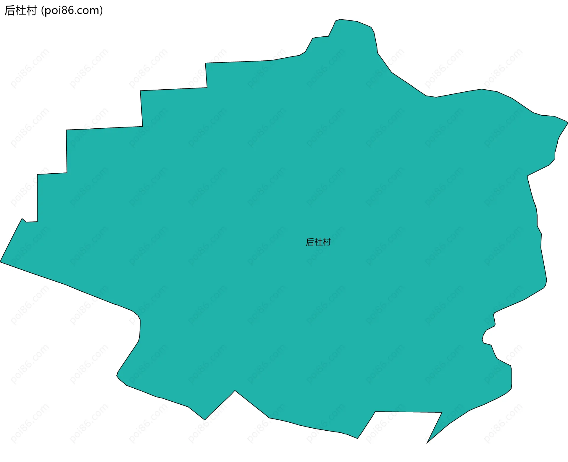 后杜村边界地图