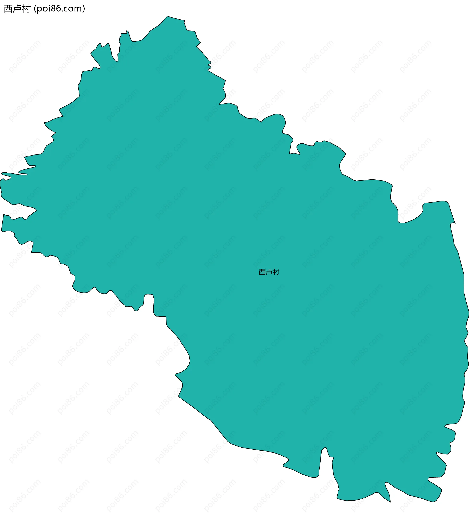 西卢村边界地图