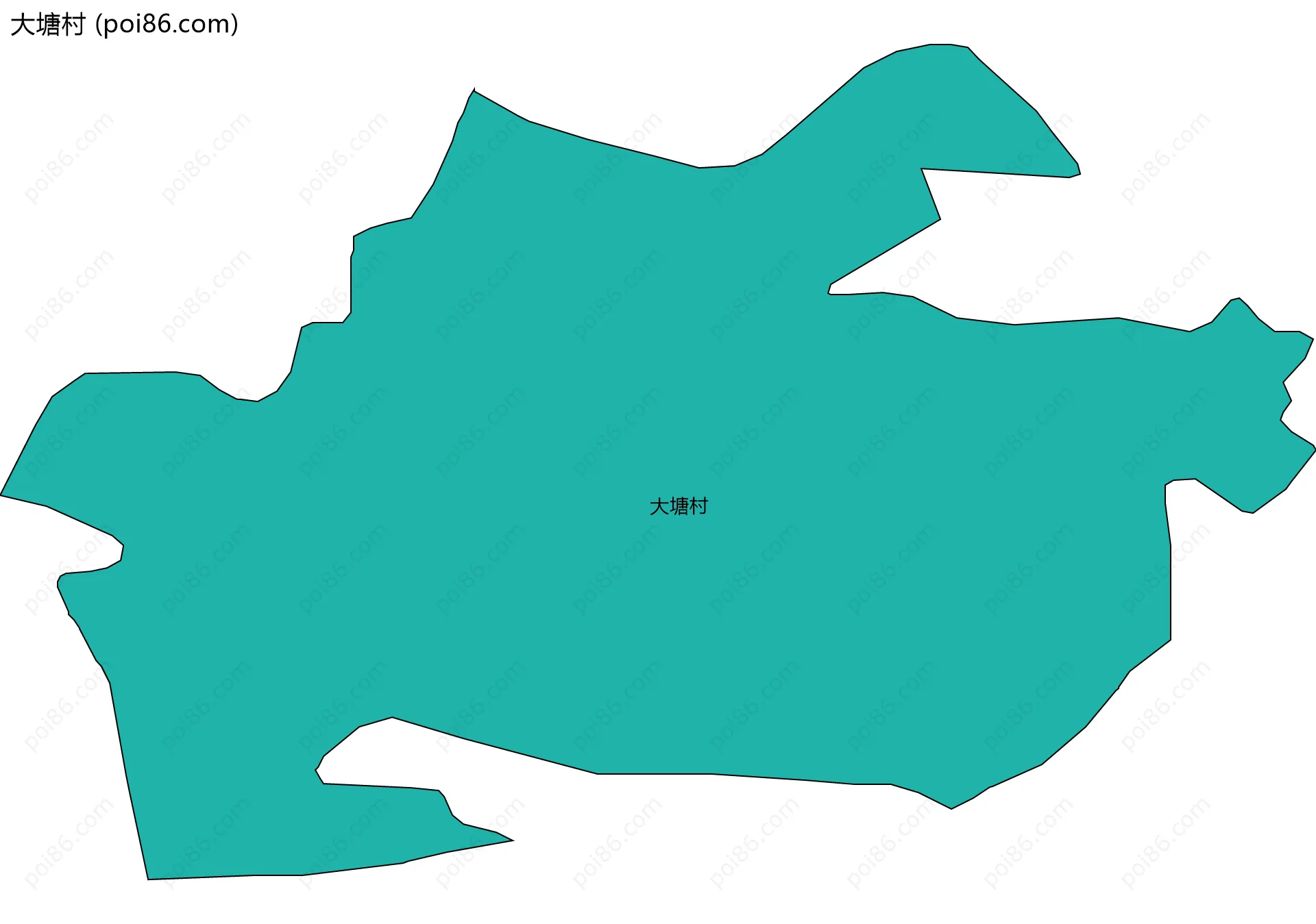 大塘村边界地图
