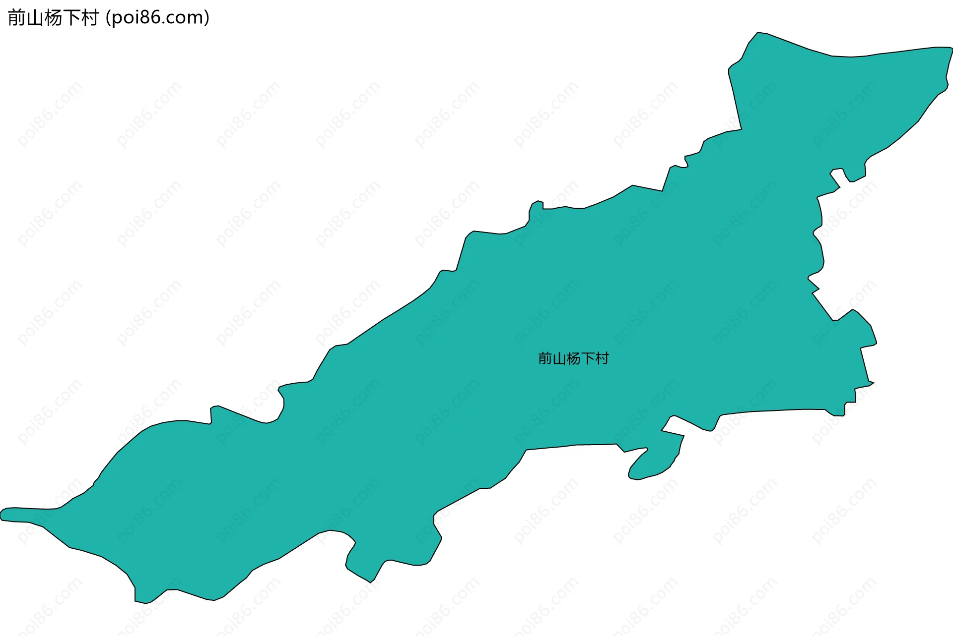 前山杨下村边界地图