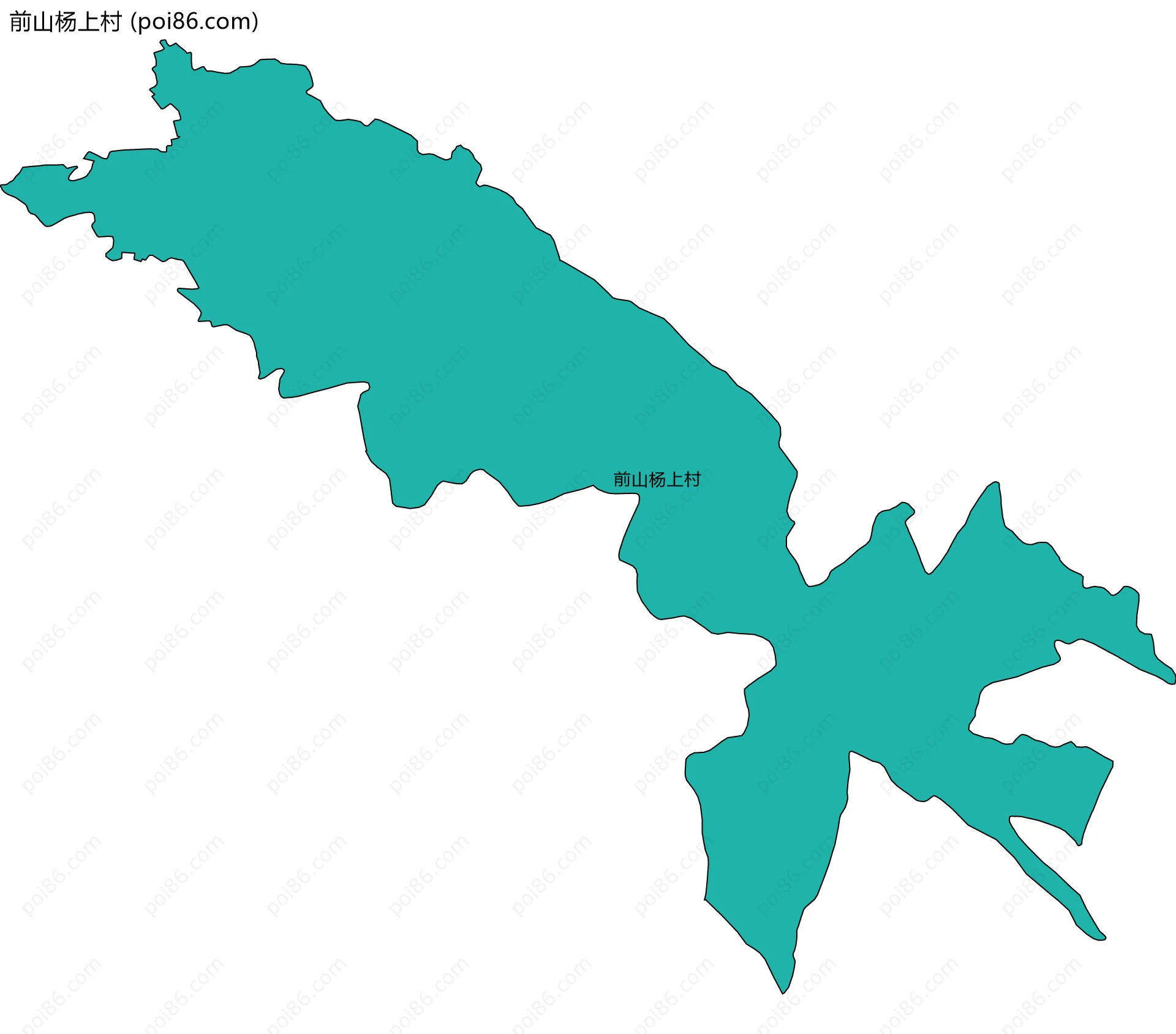 前山杨上村边界地图