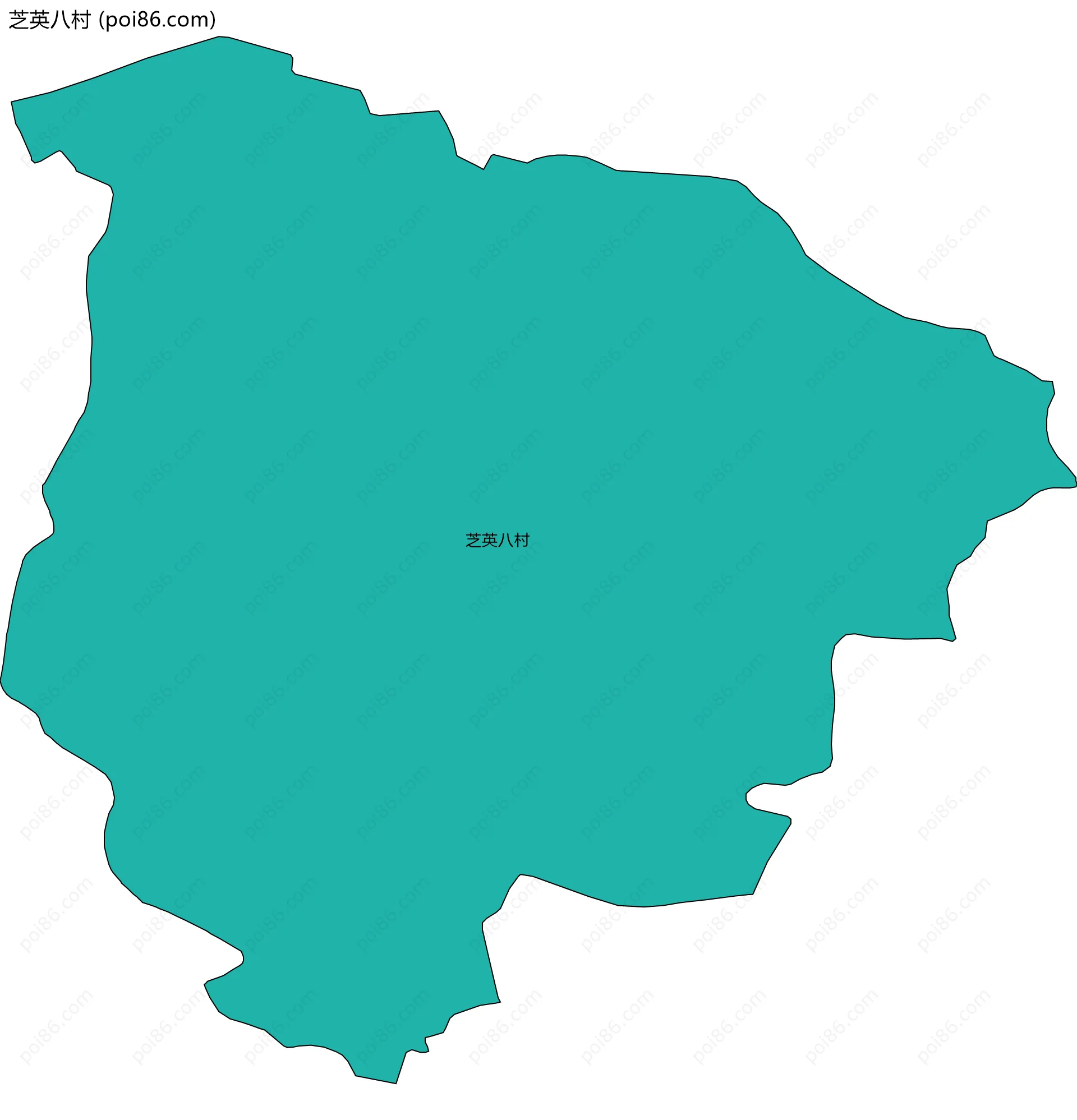 芝英八村边界地图