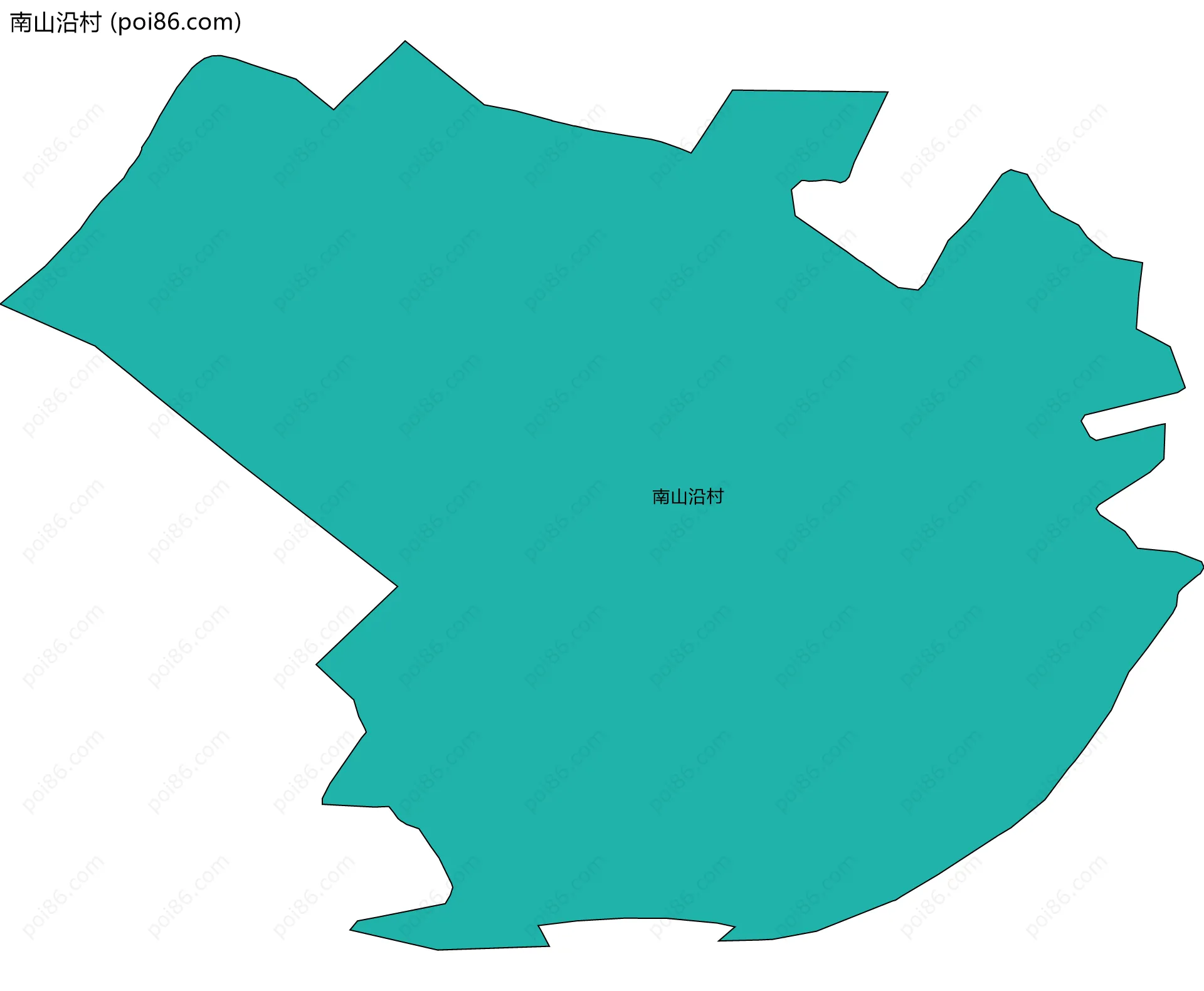 南山沿村边界地图