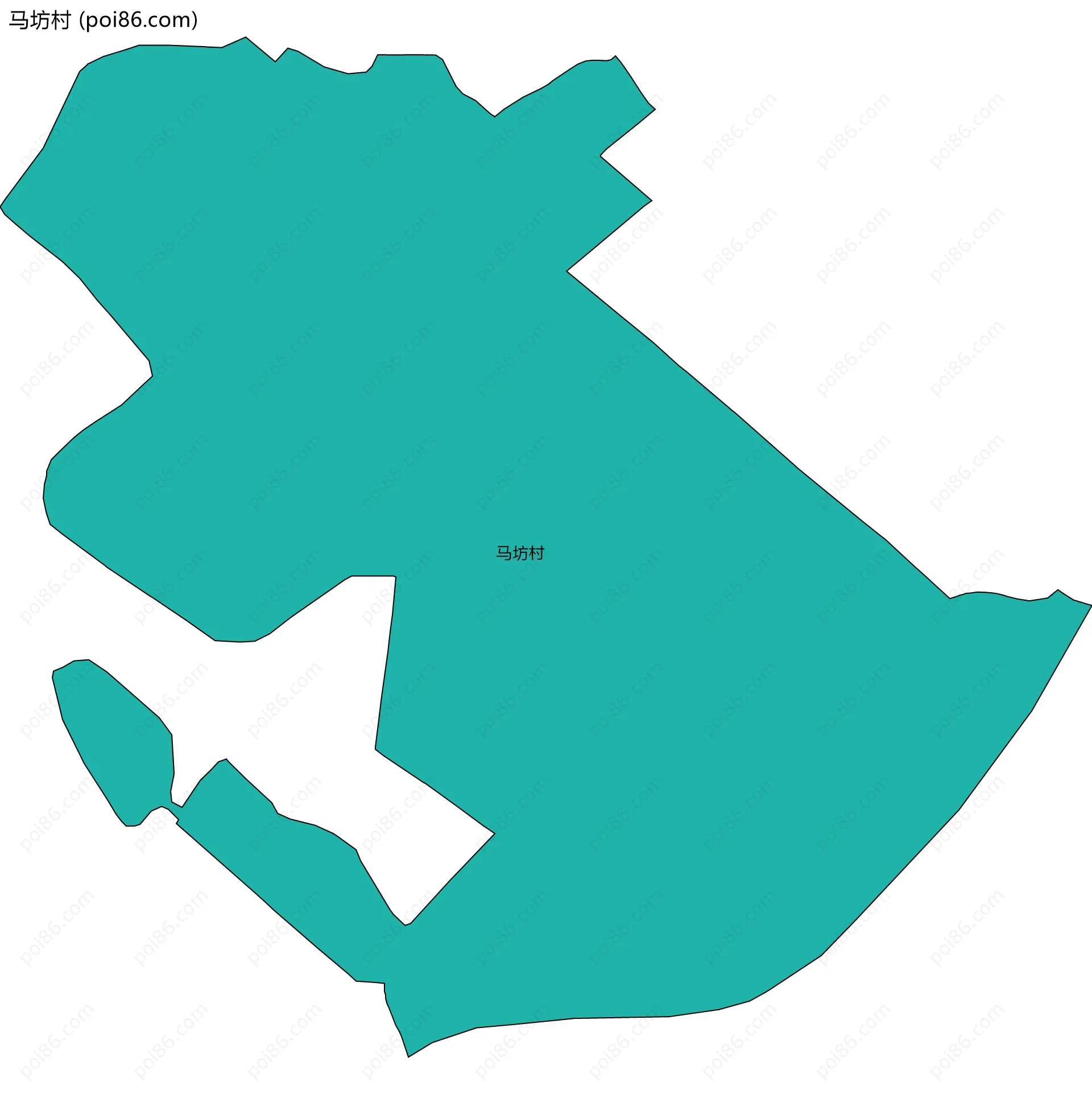 马坊村边界地图
