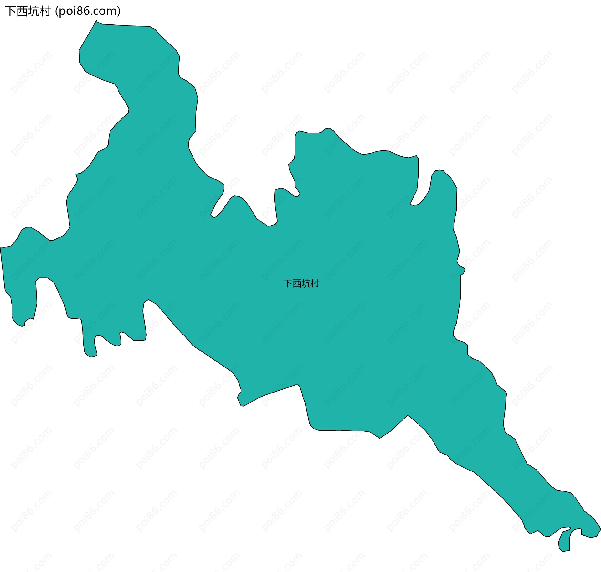 下西坑村边界地图