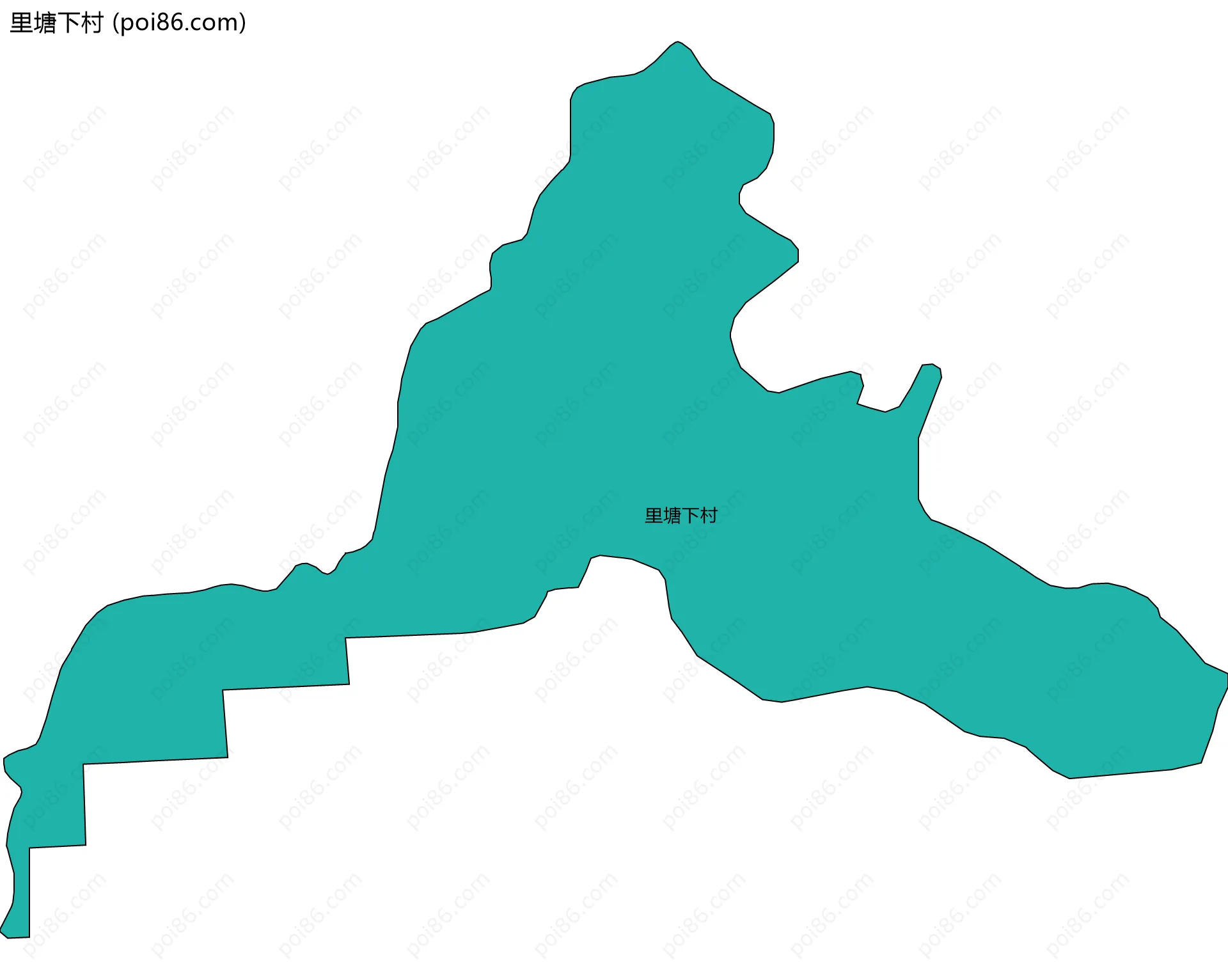 里塘下村边界地图