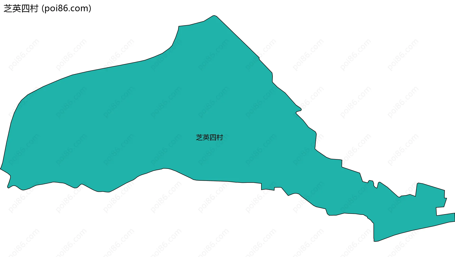 芝英四村边界地图