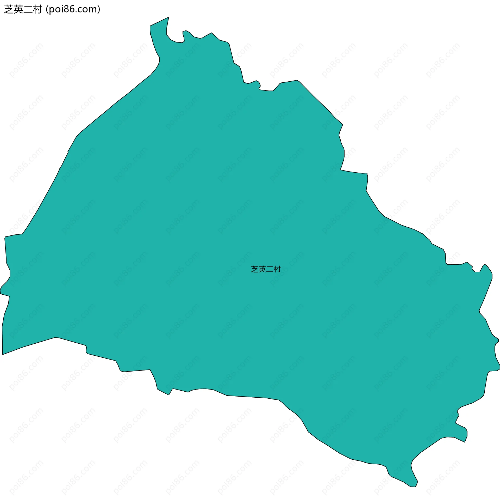 芝英二村边界地图