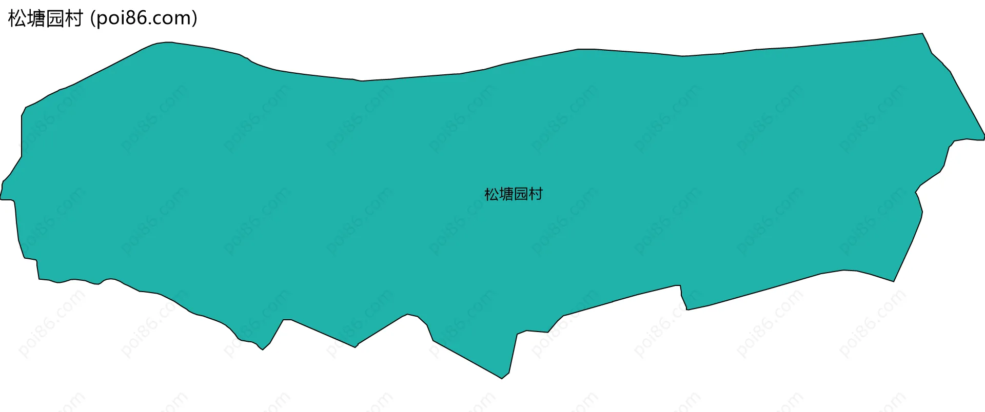 松塘园村边界地图