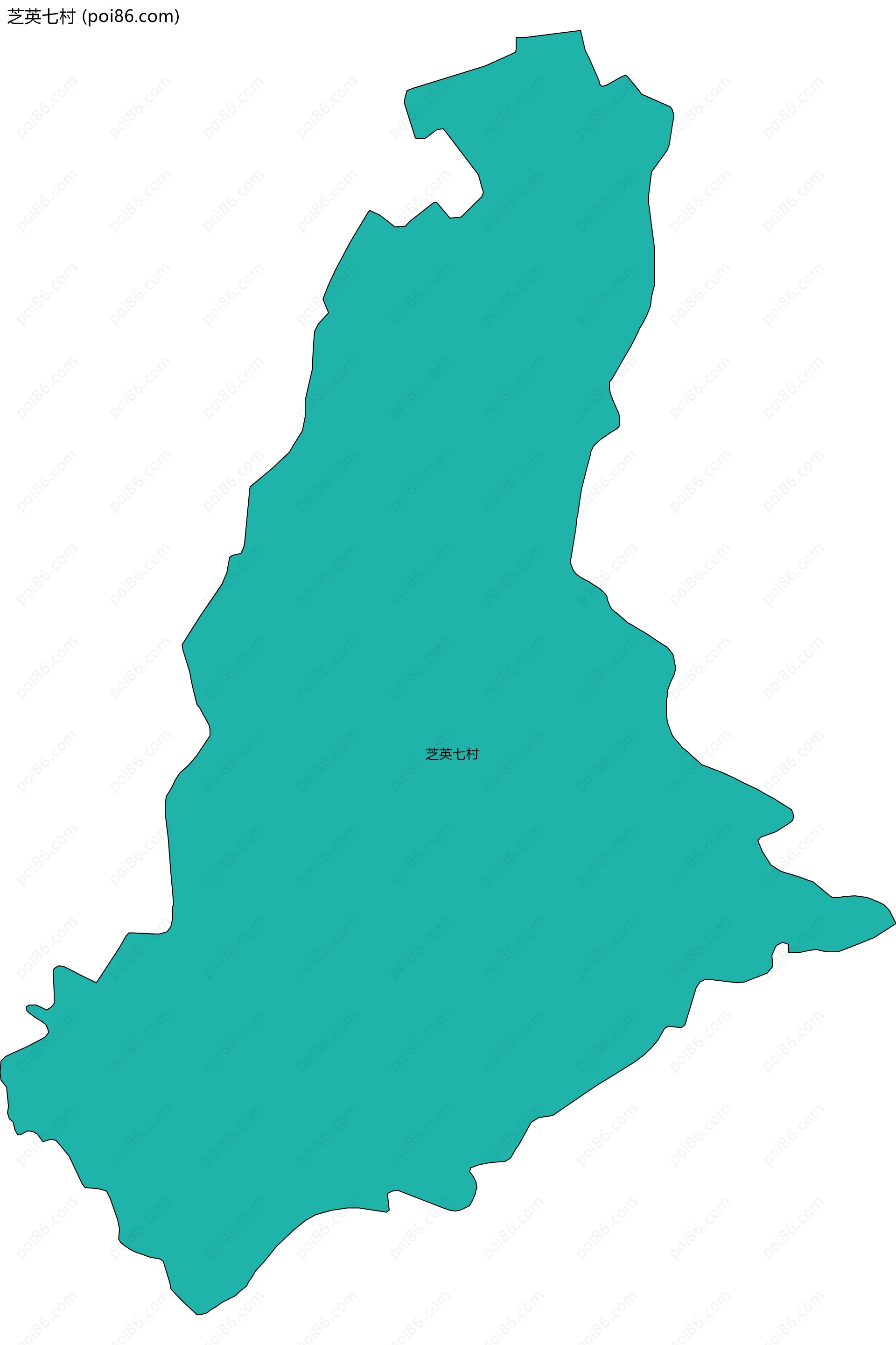 芝英七村边界地图