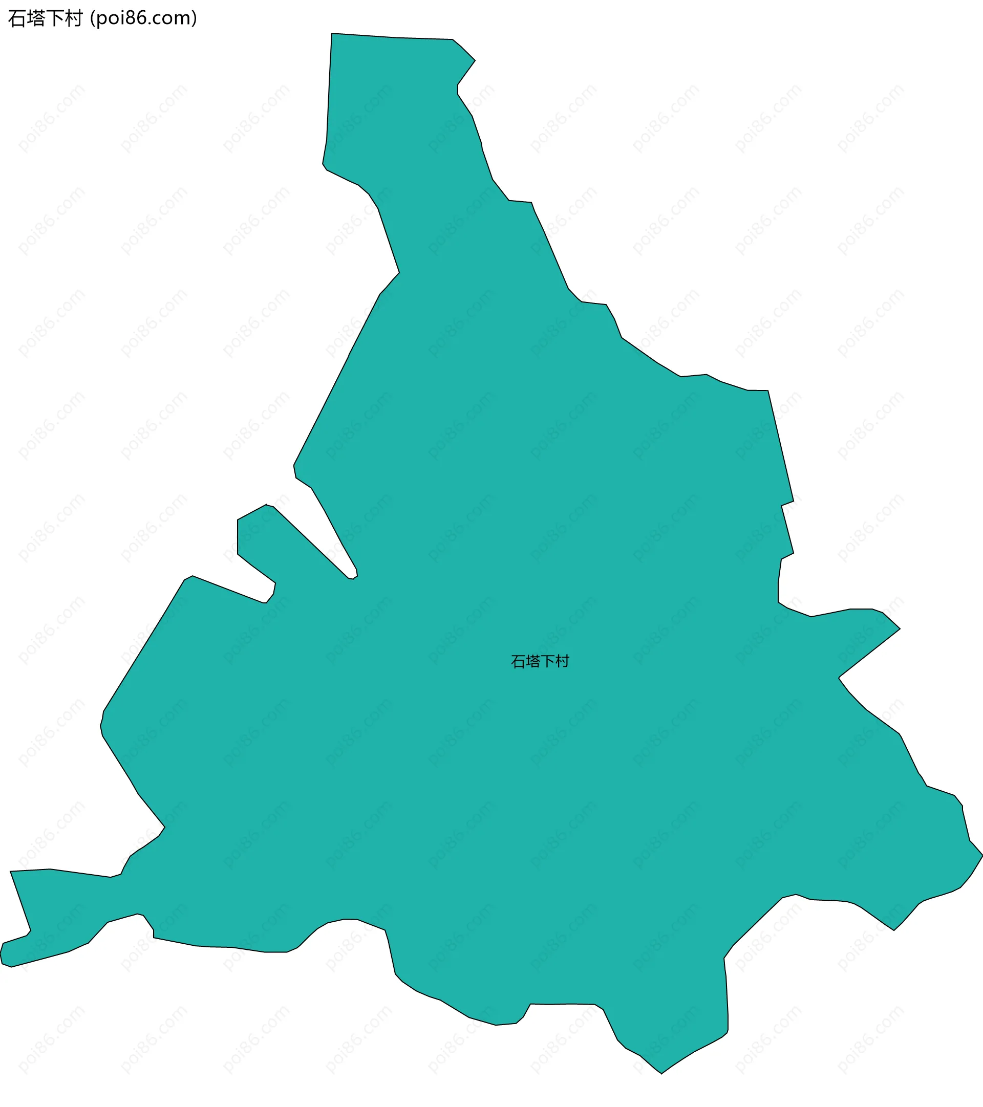 石塔下村边界地图