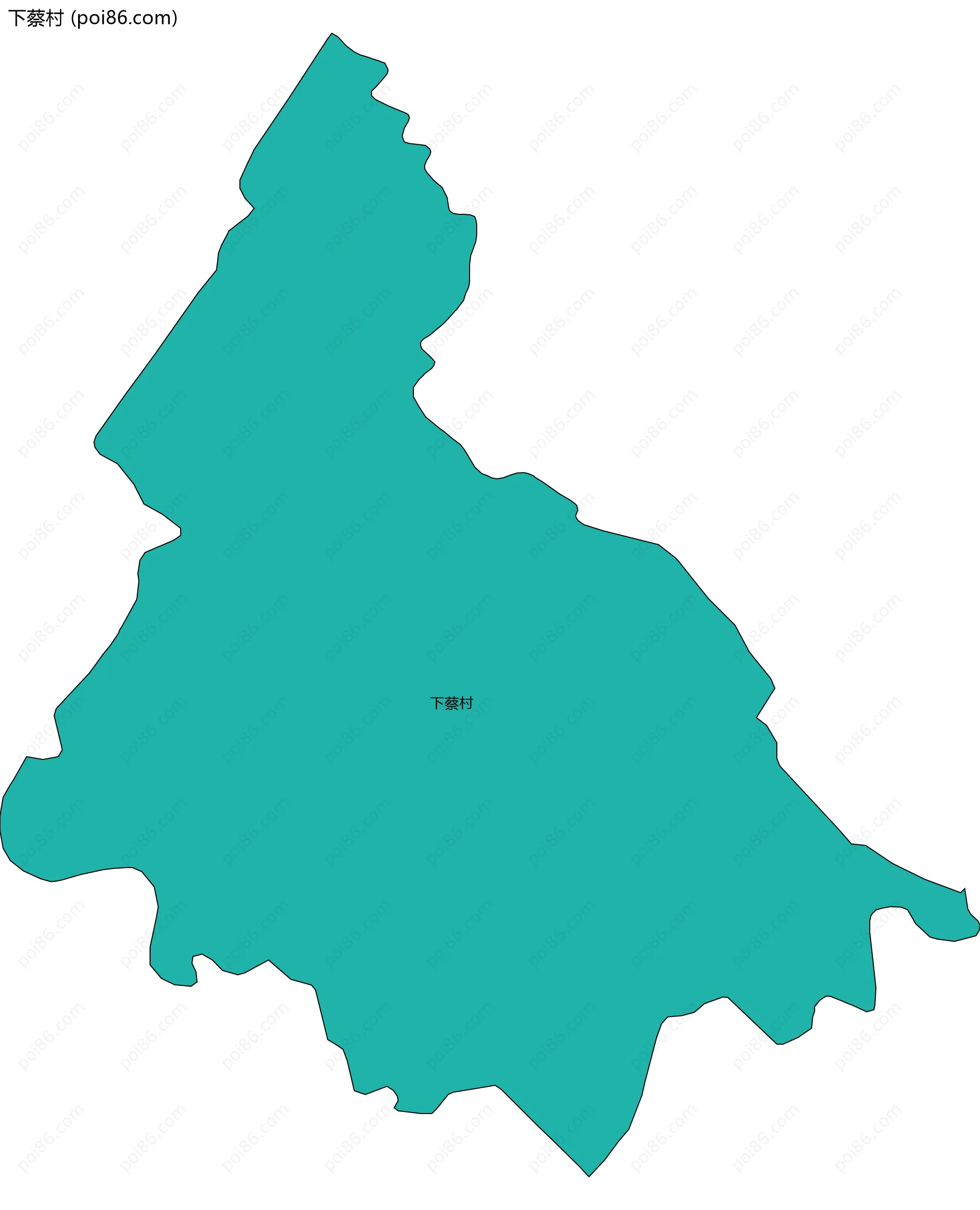 下蔡村边界地图