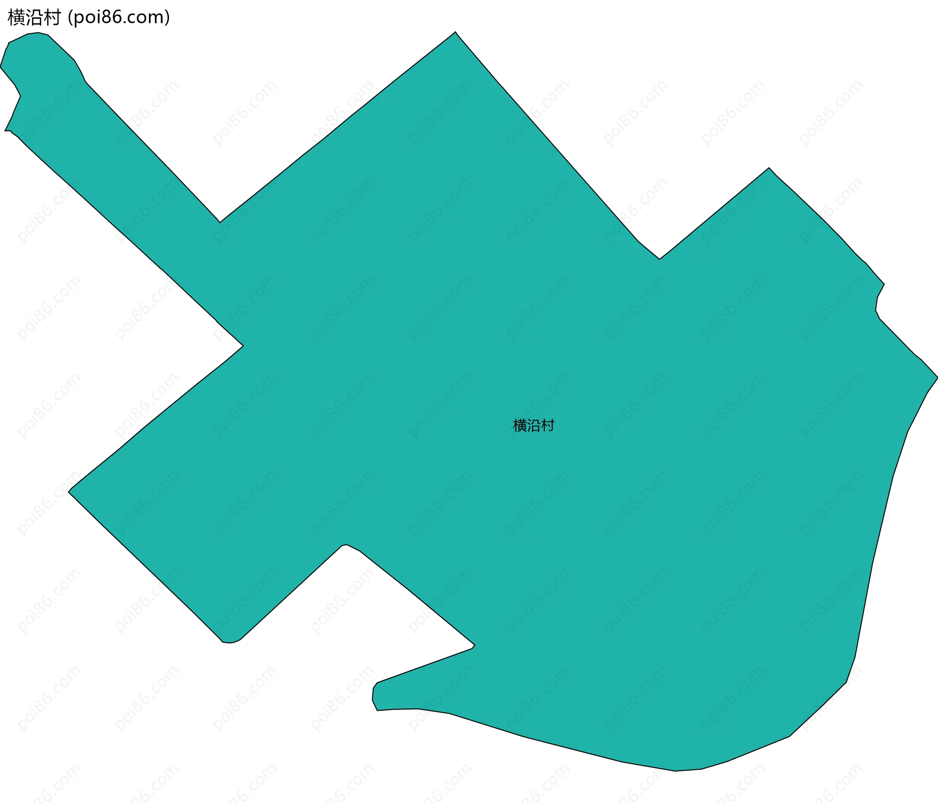 横沿村边界地图