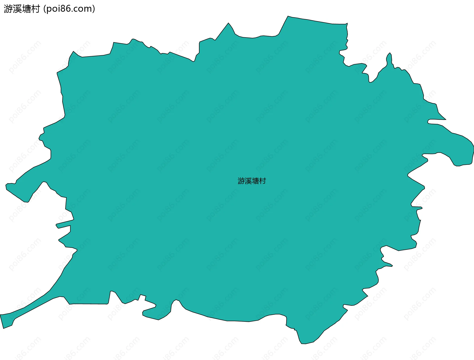 游溪塘村边界地图