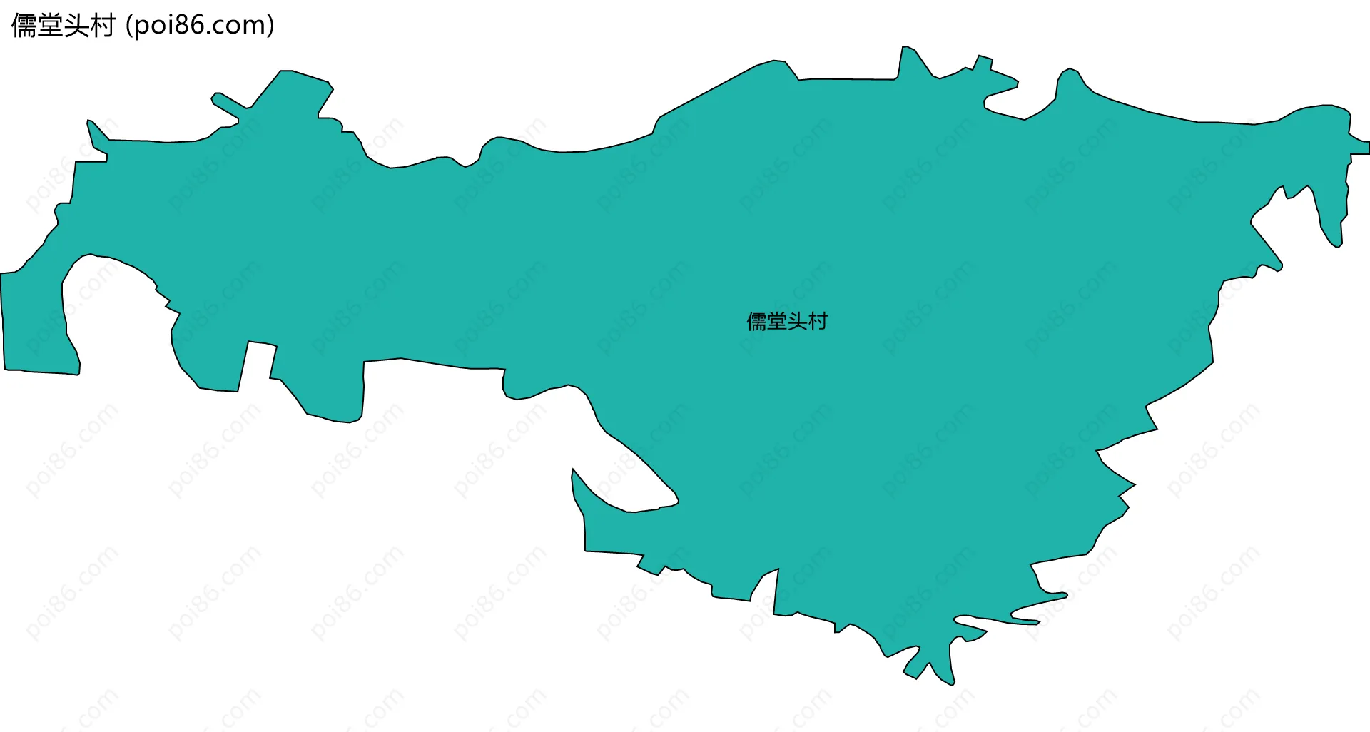 儒堂头村边界地图