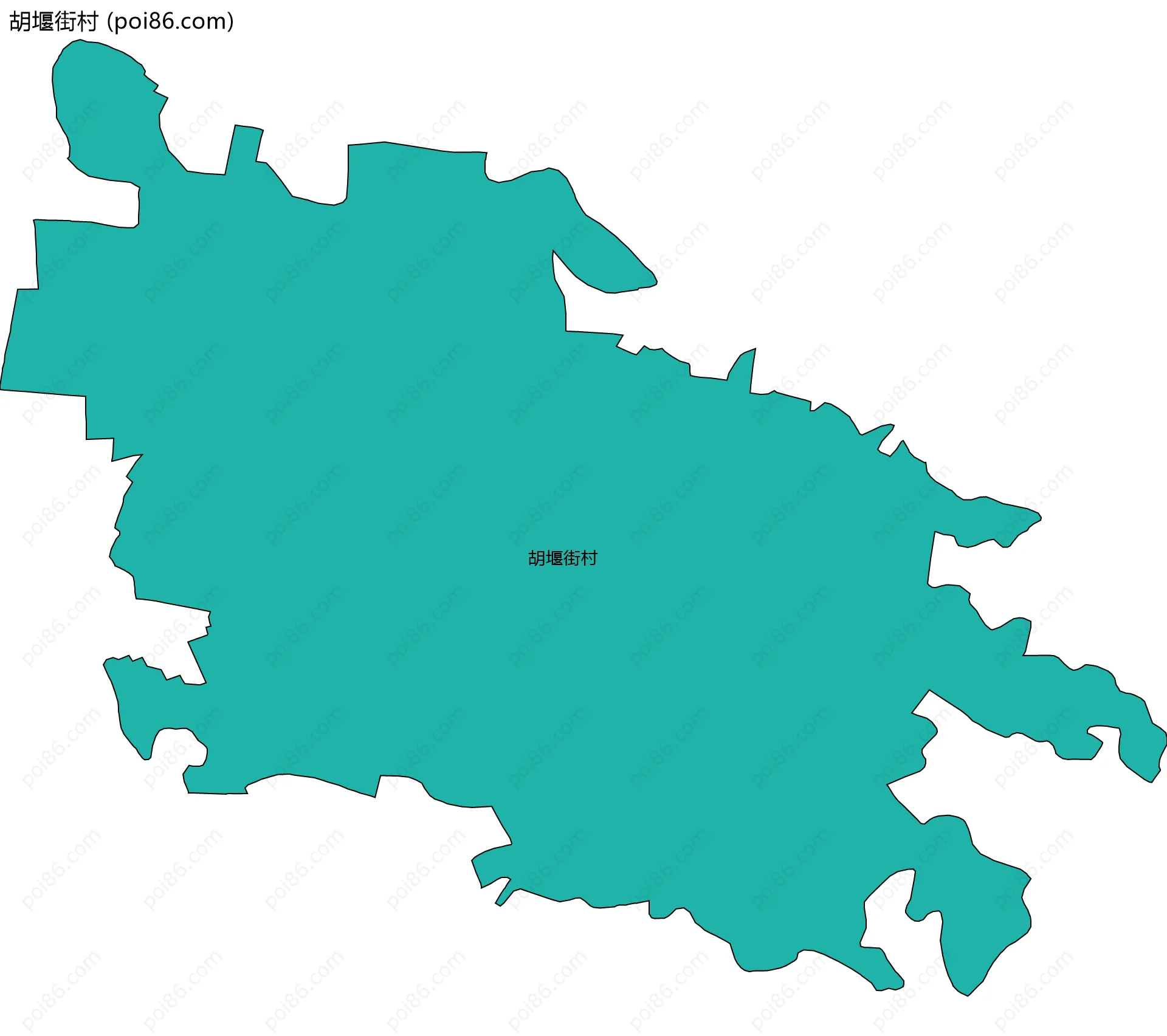 胡堰街村边界地图