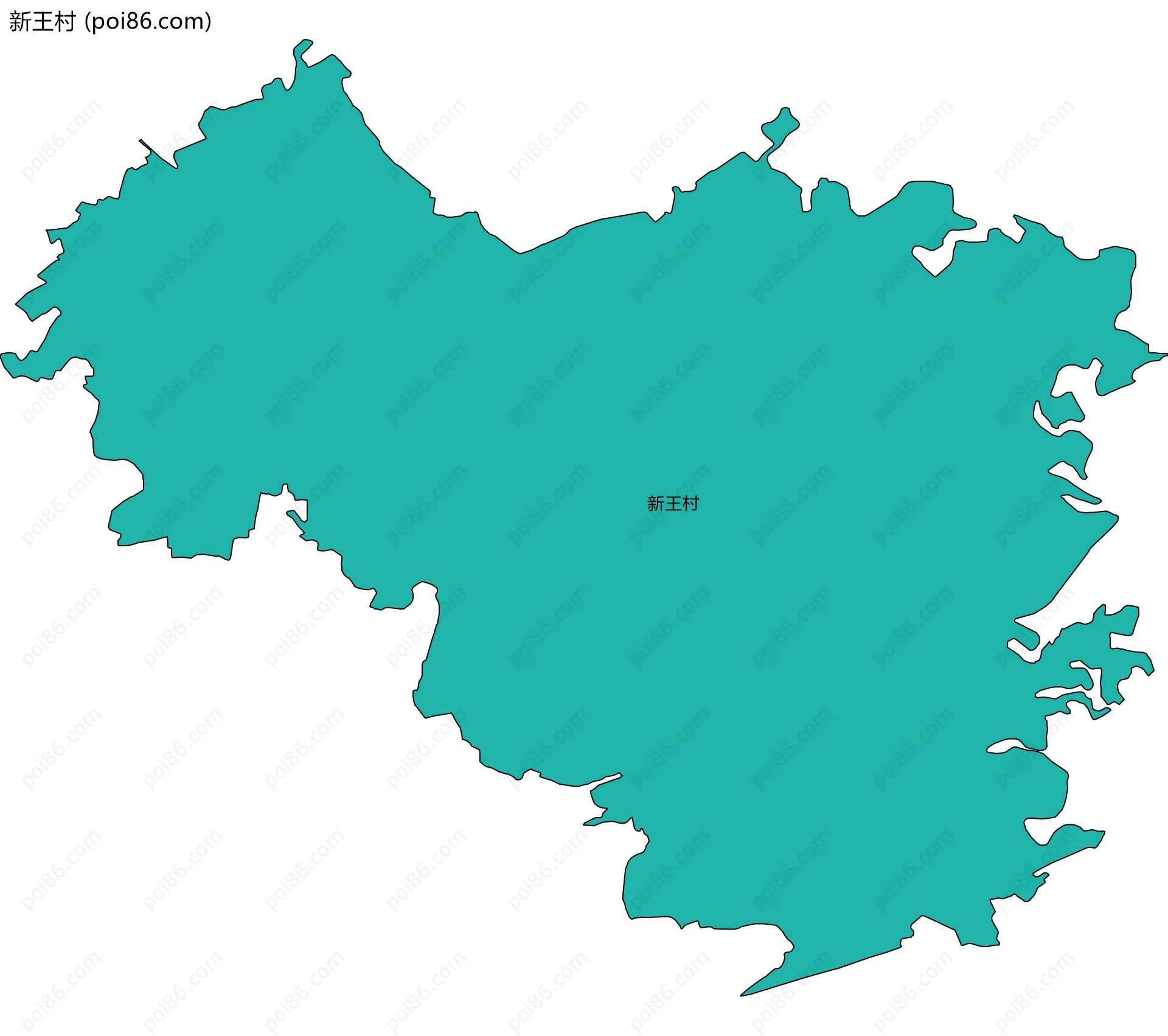 新王村边界地图