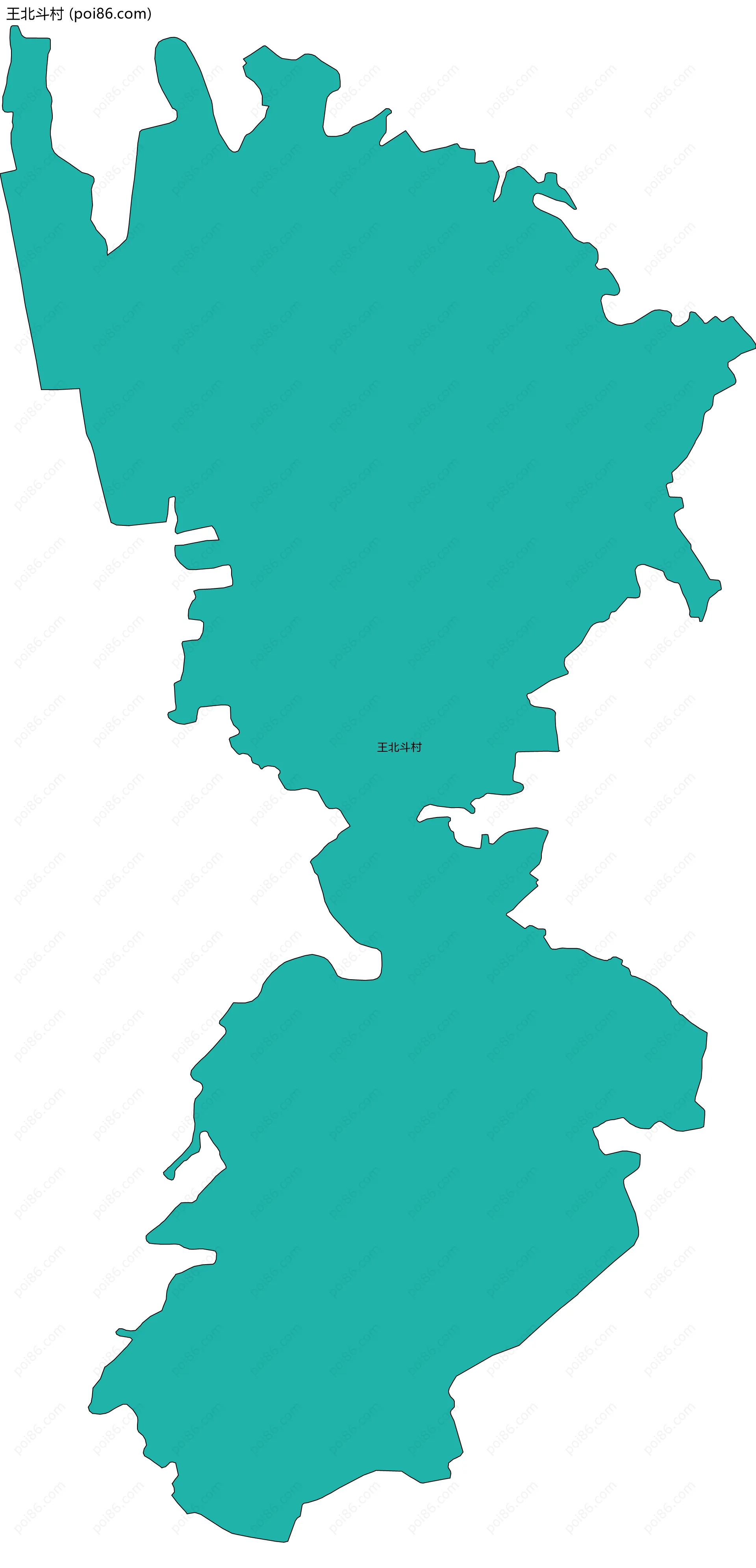 王北斗村边界地图