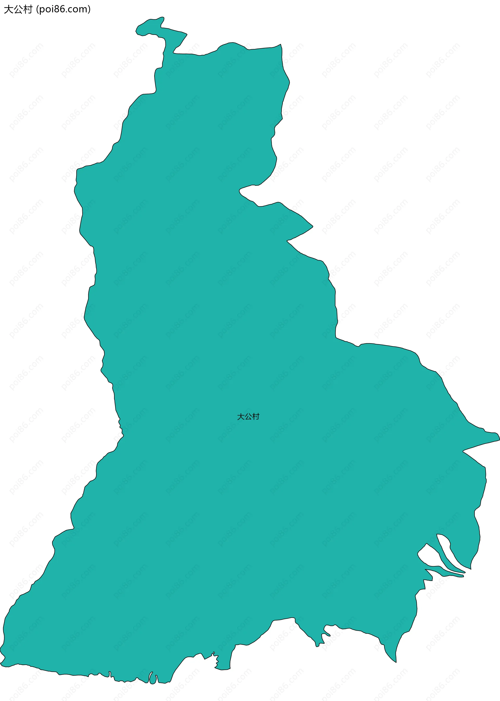 大公村边界地图