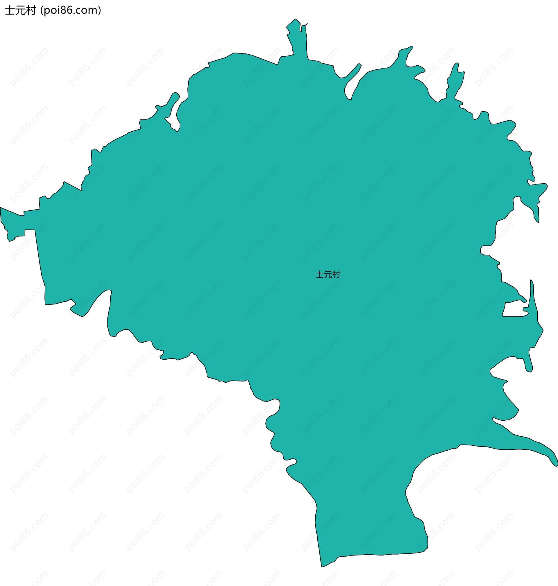 士元村边界地图