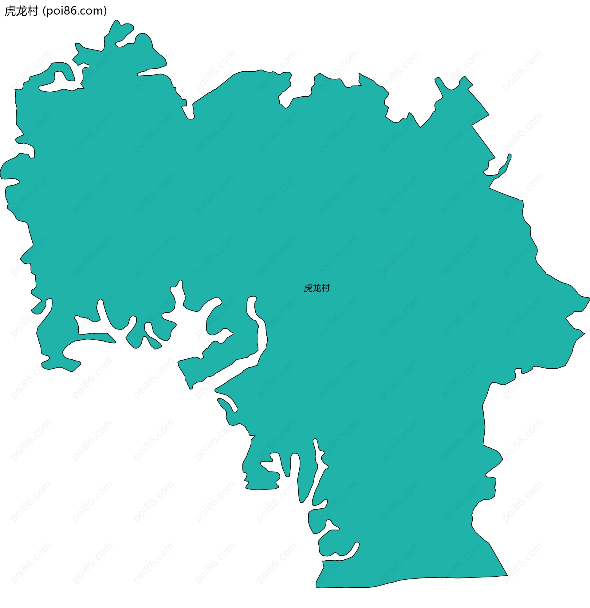 虎龙村边界地图